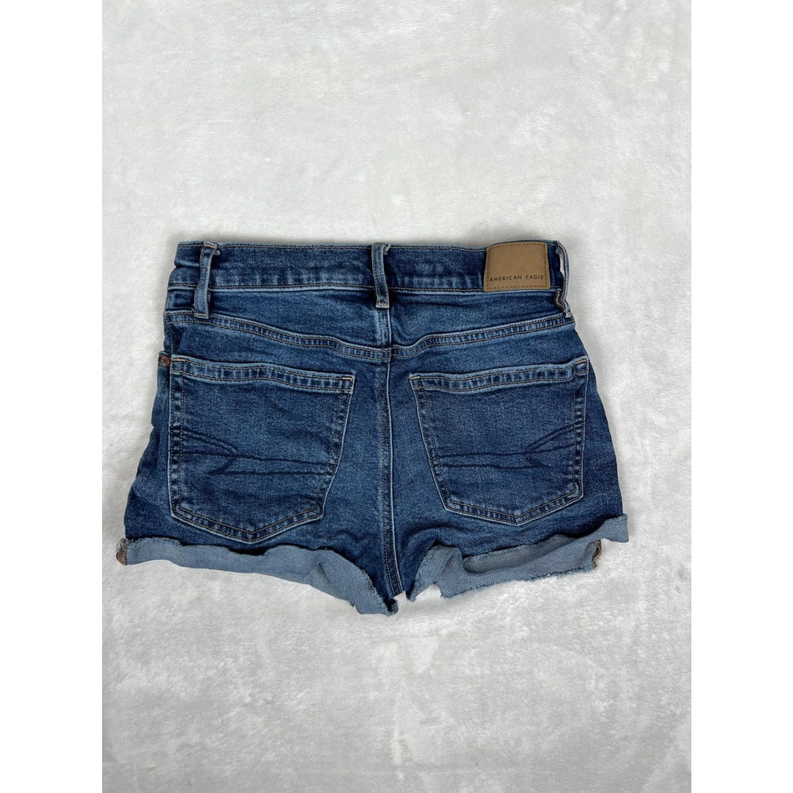 American Eagle Outfitters American Eagle Shorts Womens 00 Blue Relaxed Denim Cut-Off Cuffed Casual Short Size 24" / US 00 / IT 34 - 7 Thumbnail