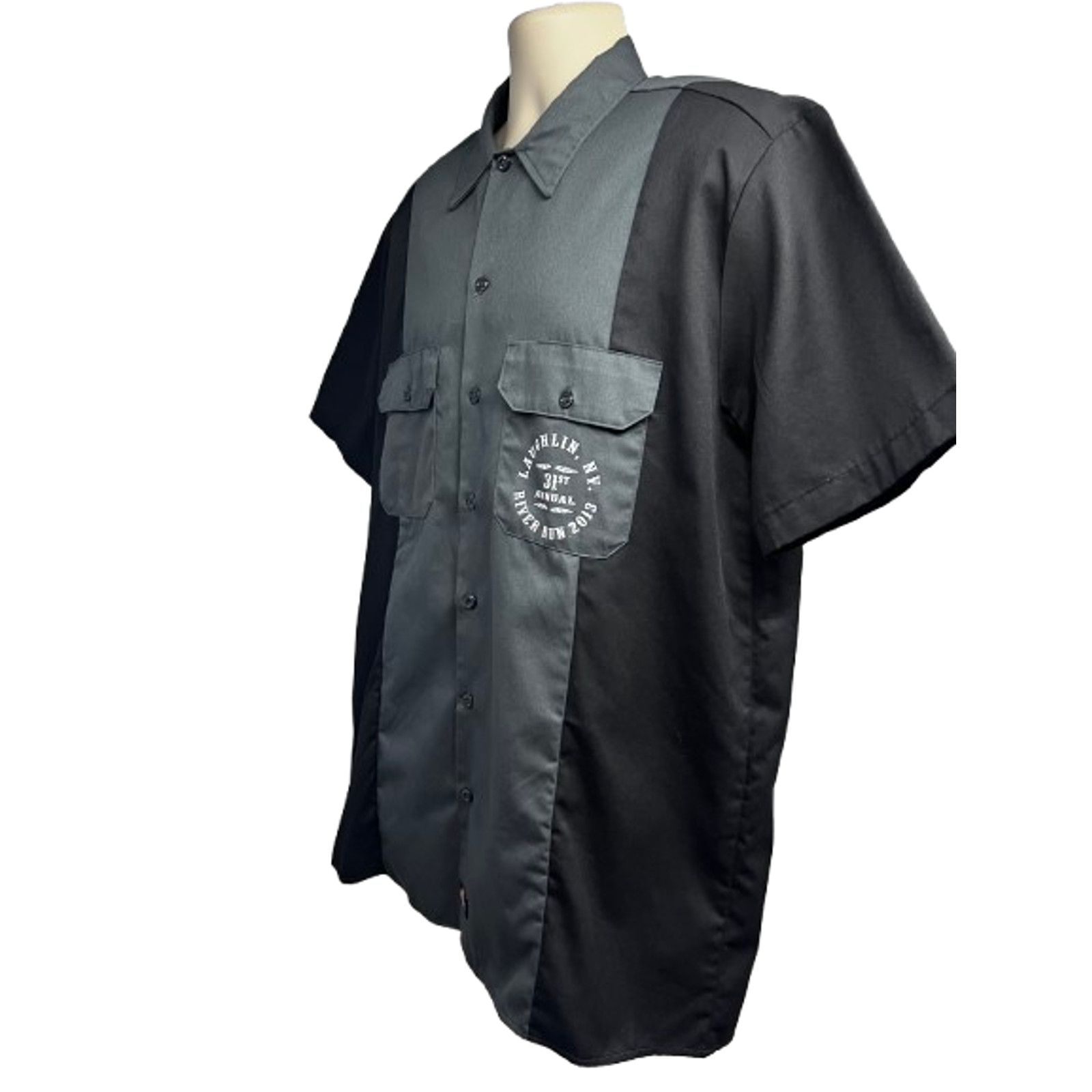 Dickies Dickies Gray Black Double Graphic Mechanic Button Up Shirt L Size US L / EU 52-54 / 3 - 3 Thumbnail