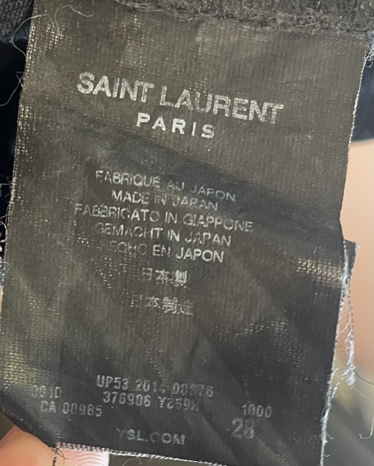 Yves Saint Laurent Saint Laurent black wax denim jeans Size US 28 / EU 44 - 5 Thumbnail