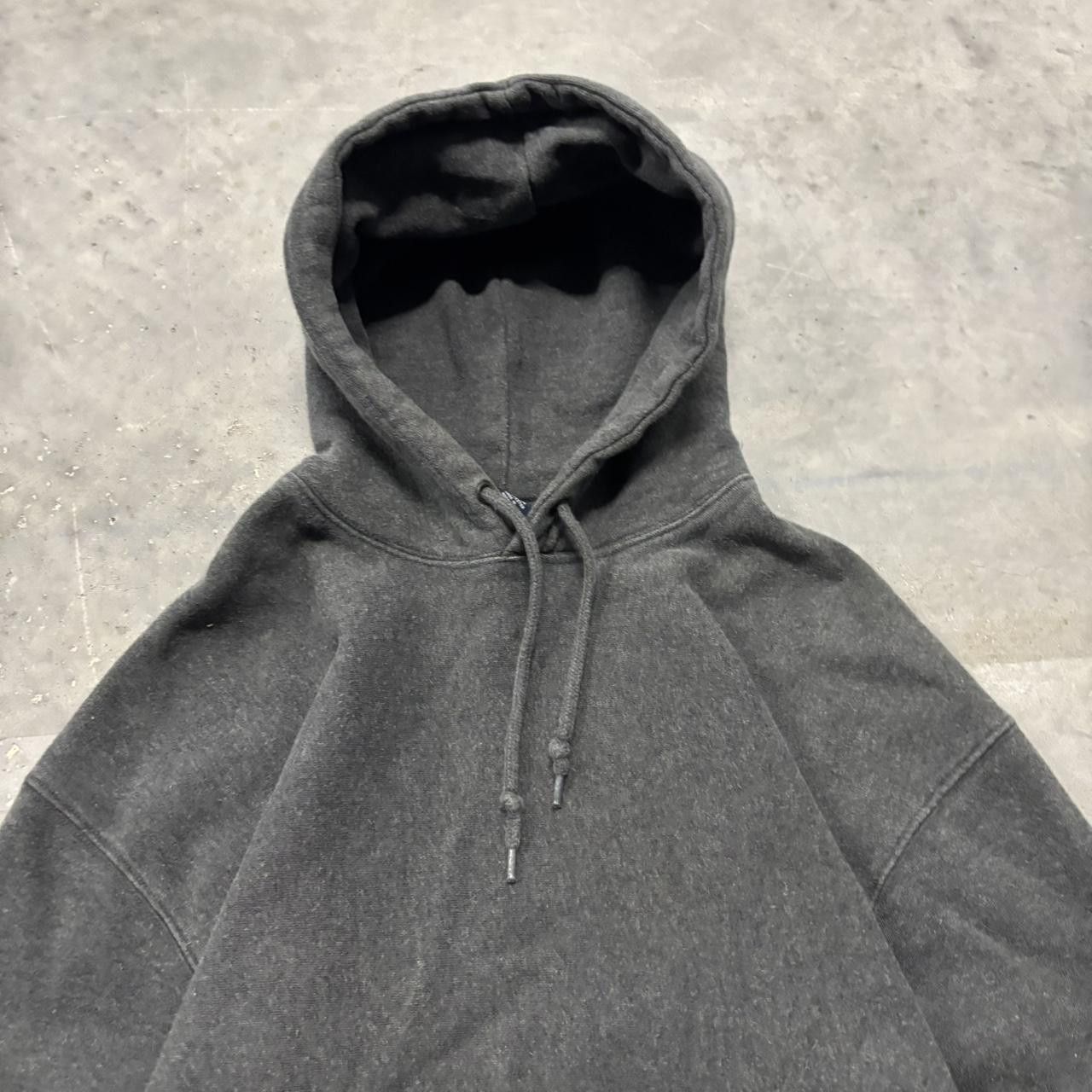 Japanese Brand × Vintage Crazy Vintage Y2K/2000s Dark Grey Blank Streetwear Heavyweight Essential Hoodie! Size US M / EU 48-50 / 2 - 2 Thumbnail