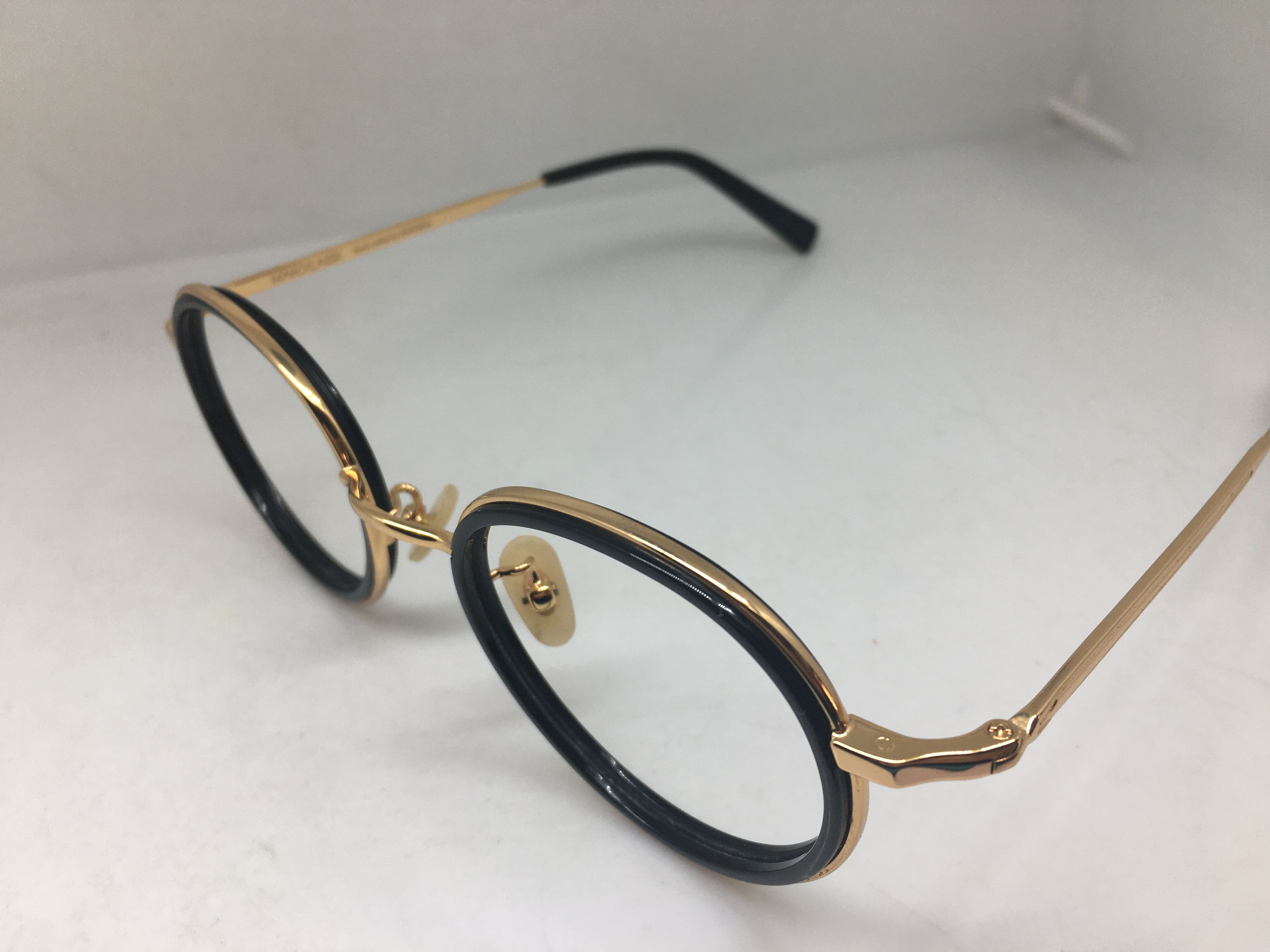 Other Manomos Gold Round Eyeglasses Frame GREAT GATSBY Size ONE SIZE - 3 Thumbnail