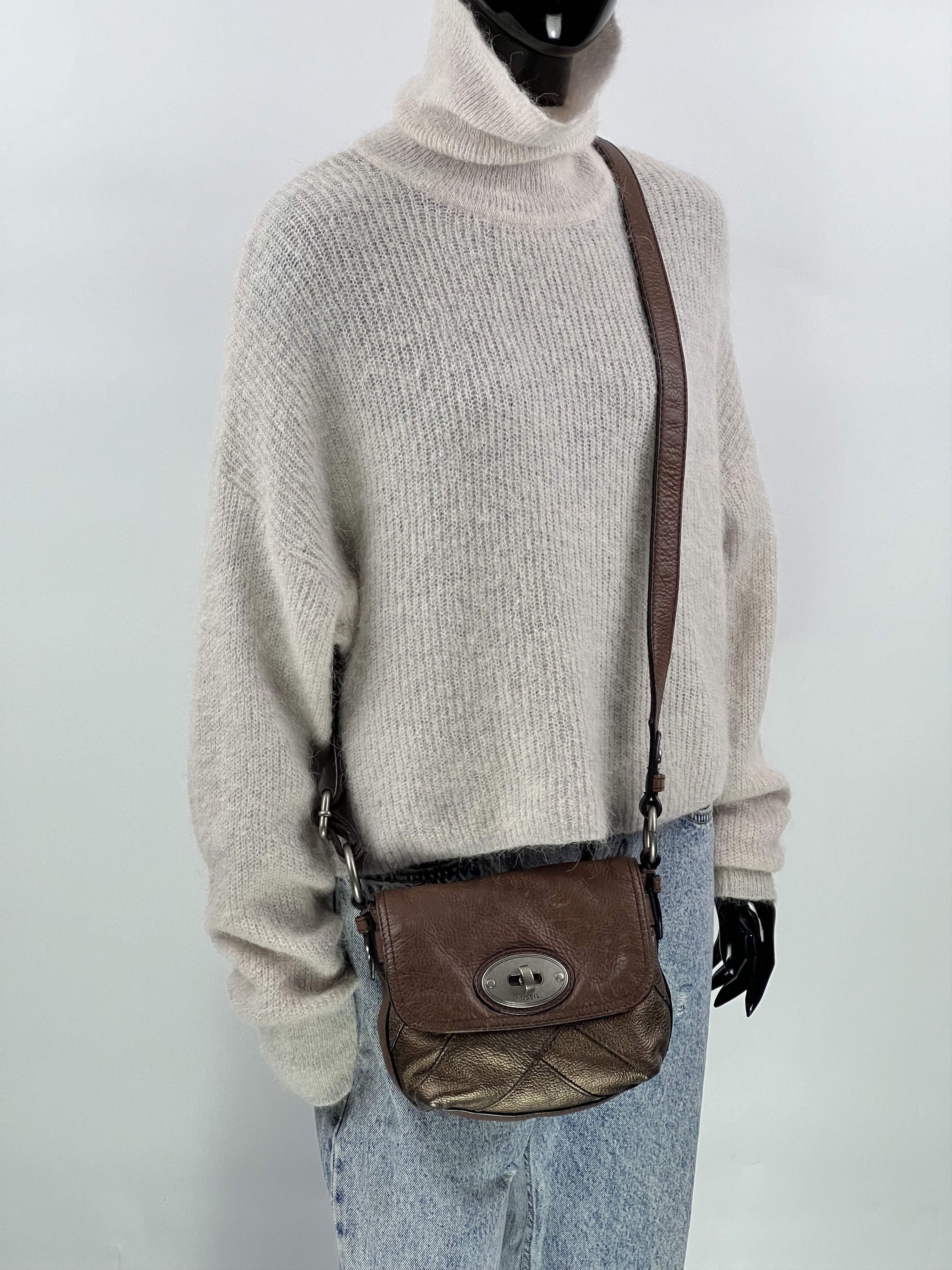 Fossil Fossil Brown Leather Crossbody Bag Size ONE SIZE - 2 Thumbnail