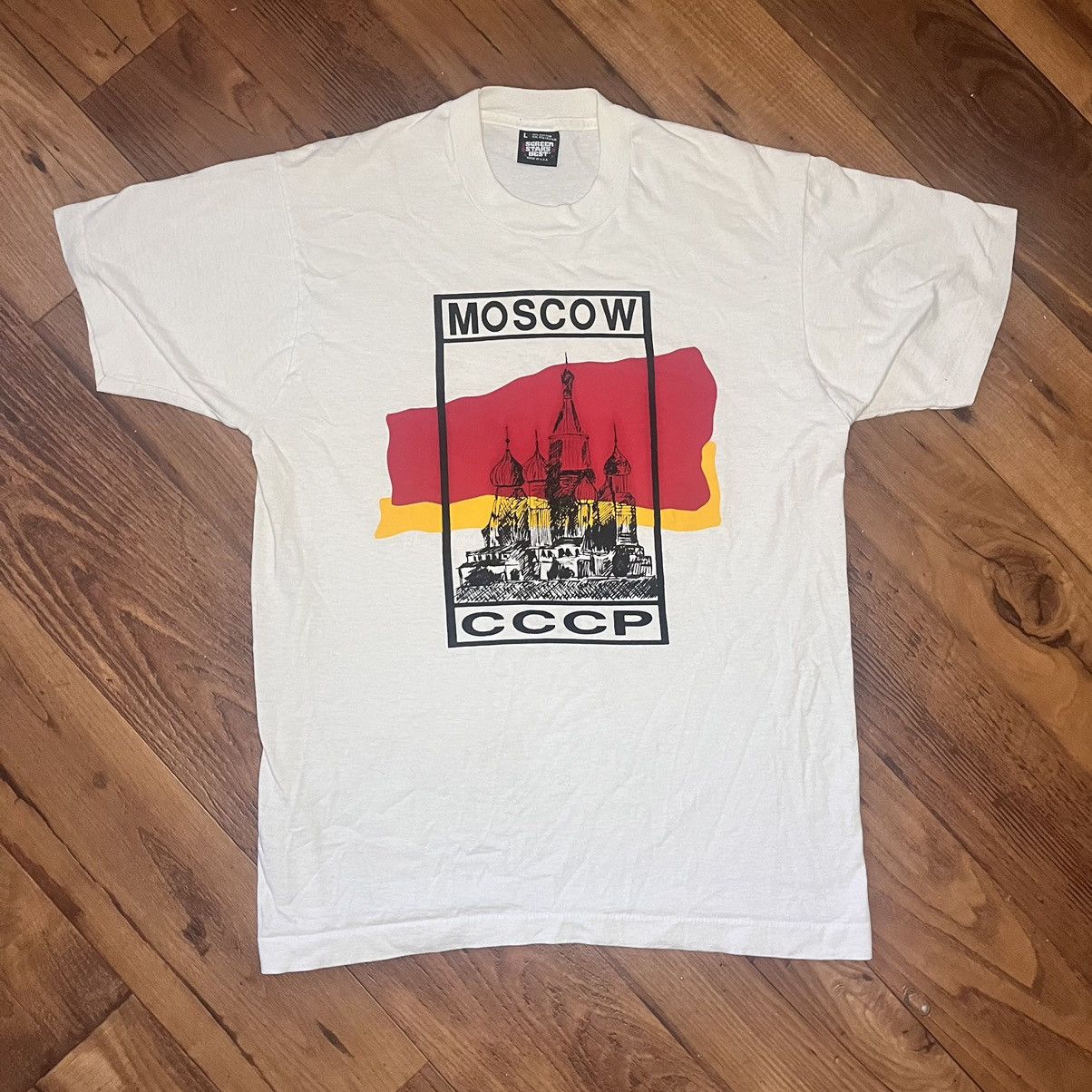 Vintage 1980s Moscow Tee Size US L / EU 52-54 / 3 - 1 Thumbnail