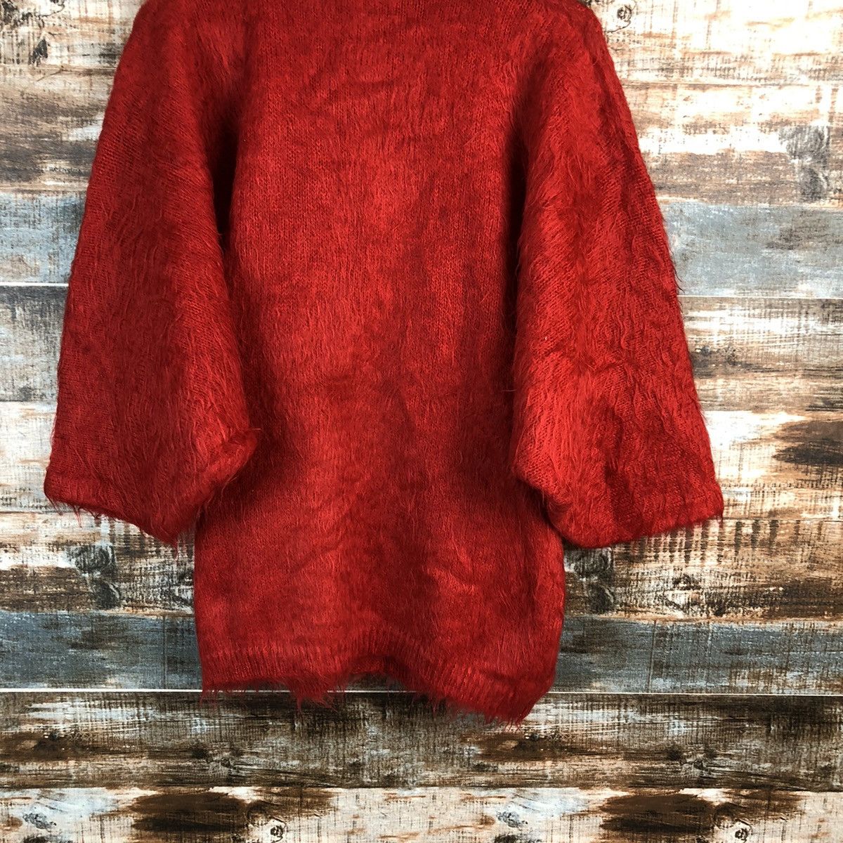 Homespun Knitwear × Japanese Brand Japanese Brand Red Mohair Cardigan #A2295 Size XL / US 12-14 / IT 48-50 - 12 Thumbnail