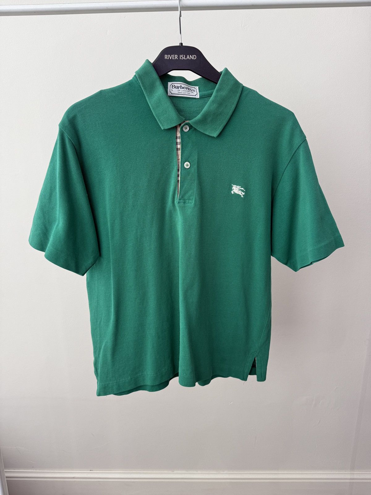 Burberry Vintage Burberry Polo Shirt Green Nova Check Placket Size US S / EU 44-46 / 1 - 3 Thumbnail