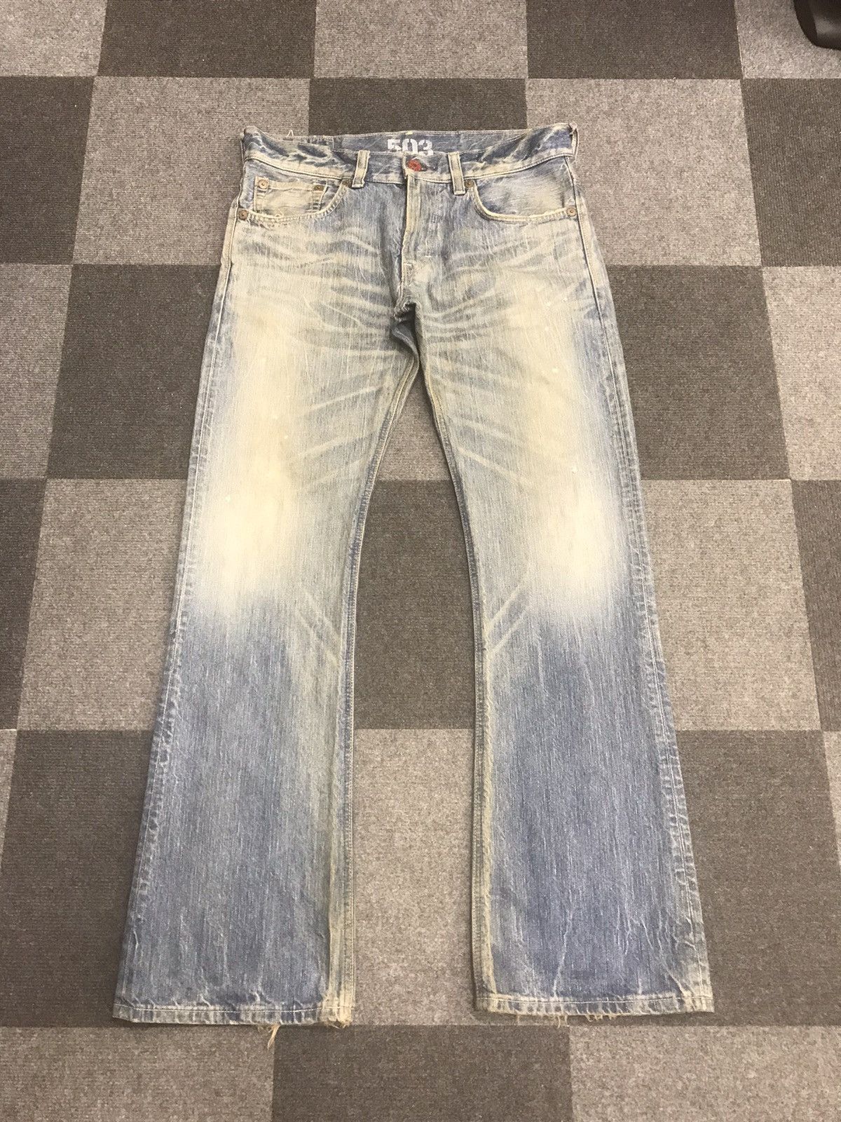Edwin 💥FLARE💥 EDWIN Rusty Distressed Denim Size US 35 - 4 Thumbnail