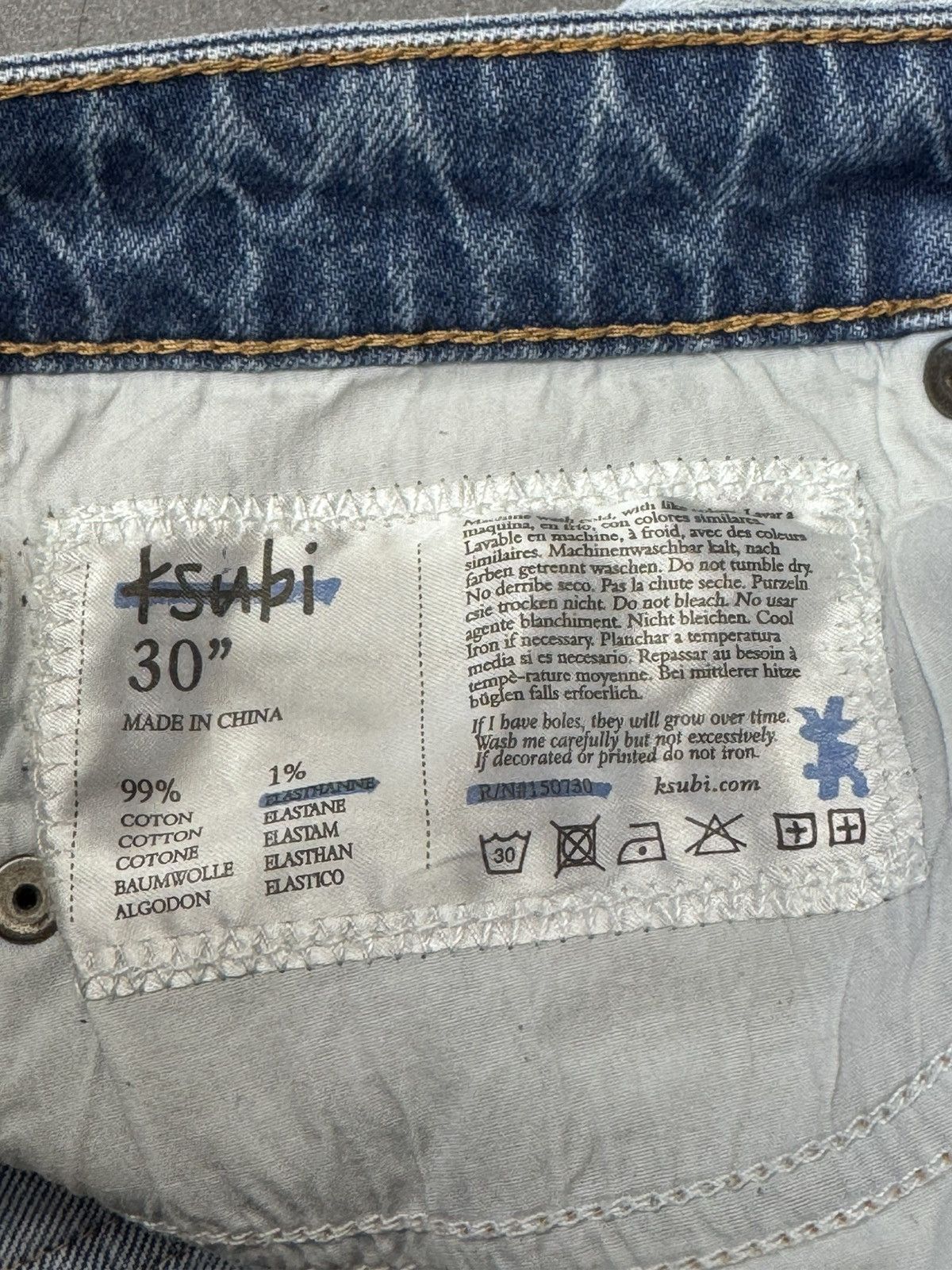 Ksubi Ksubi Van Winkle The Streets Stitched Denim Jeans Size US 30 / EU 46 - 7 Thumbnail