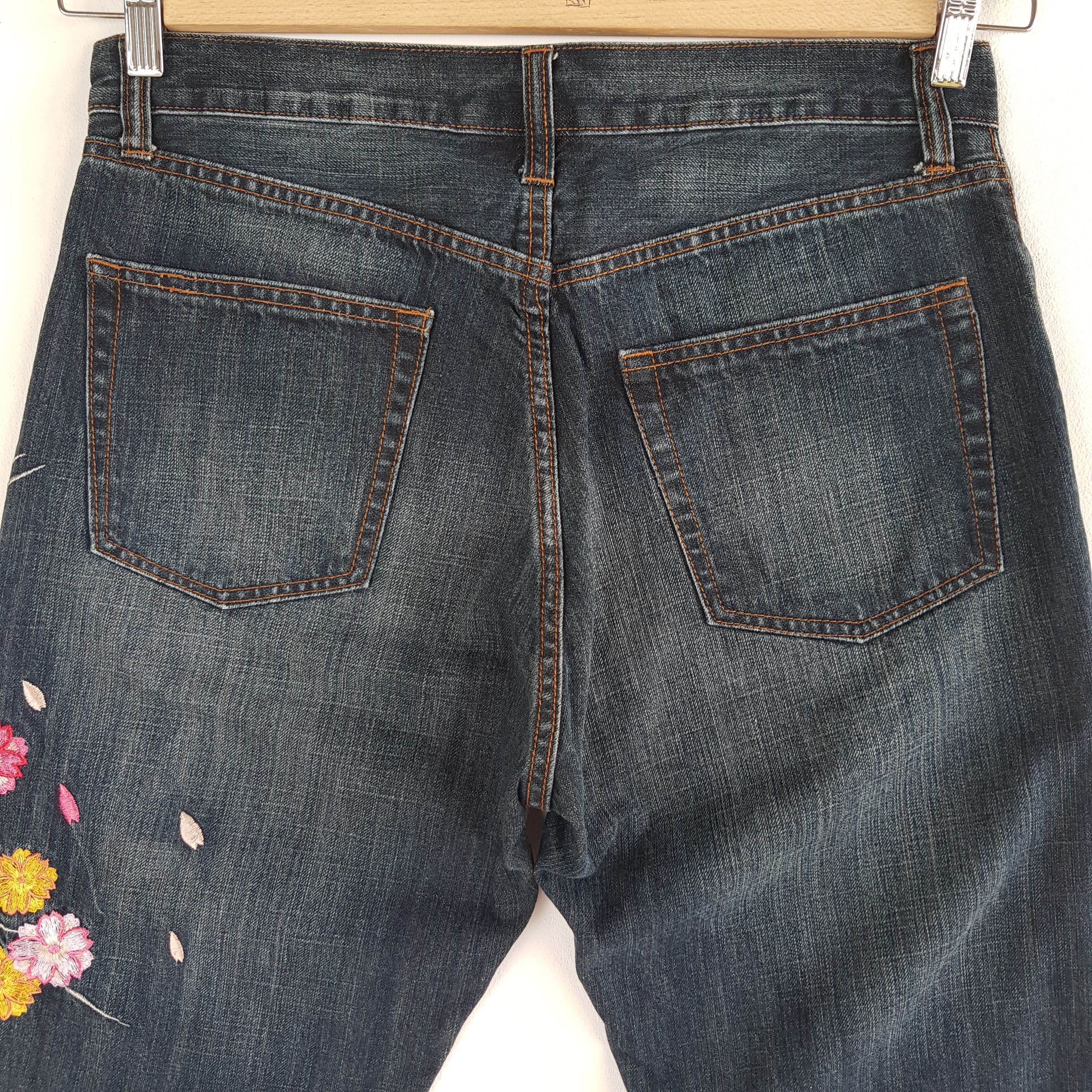 Japanese Brand Vintage Japanese Sukajan Jeans Embroidery Sakura Denim Size US 32 / EU 48 - 4 Thumbnail