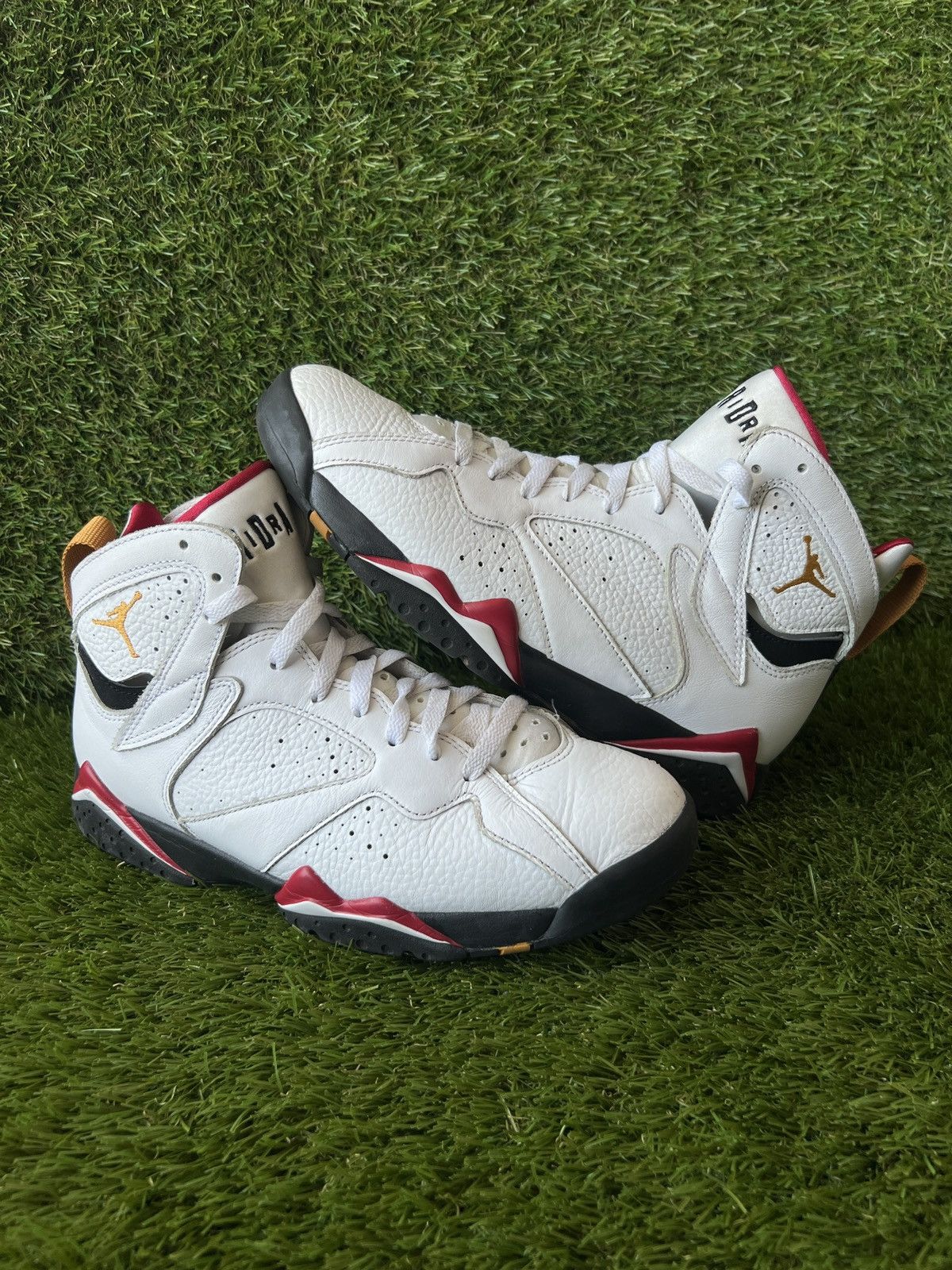 image of Jordan Nike Jordan 7 Retro Cardinal (2022) Shoes in White, Men's (Size 8)