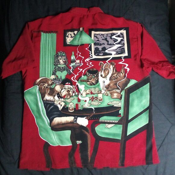 Other Vintage Y2K No Boundaries Dogs Playing Poker Button Shirt Size US L / EU 52-54 / 3 - 4 Thumbnail