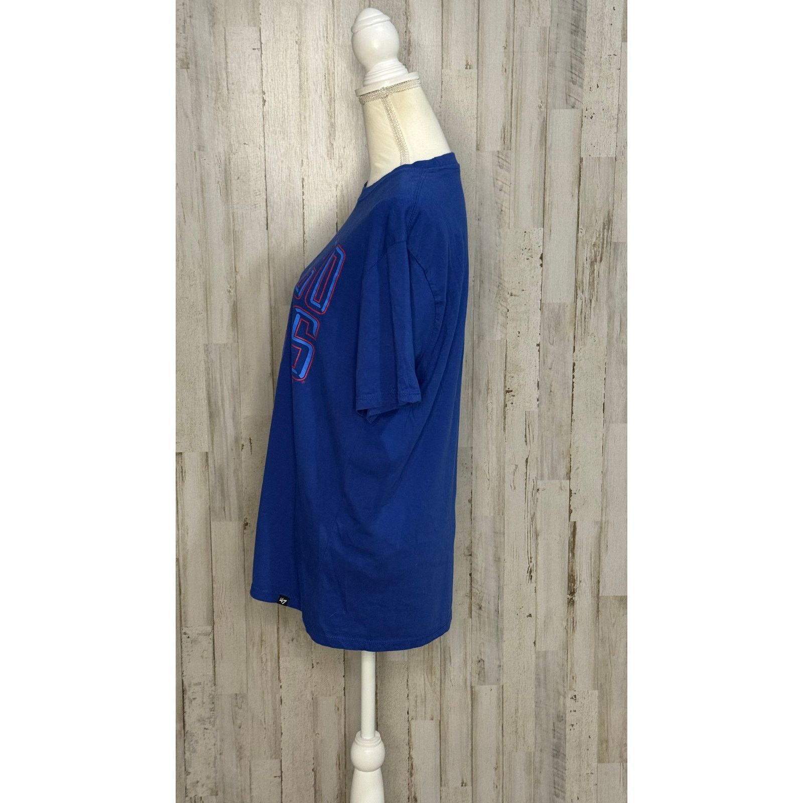 47 Chicago Cubs '47 Men's Blue Graphic Print T-Shirt Size US M / EU 48-50 / 2 - 4 Thumbnail