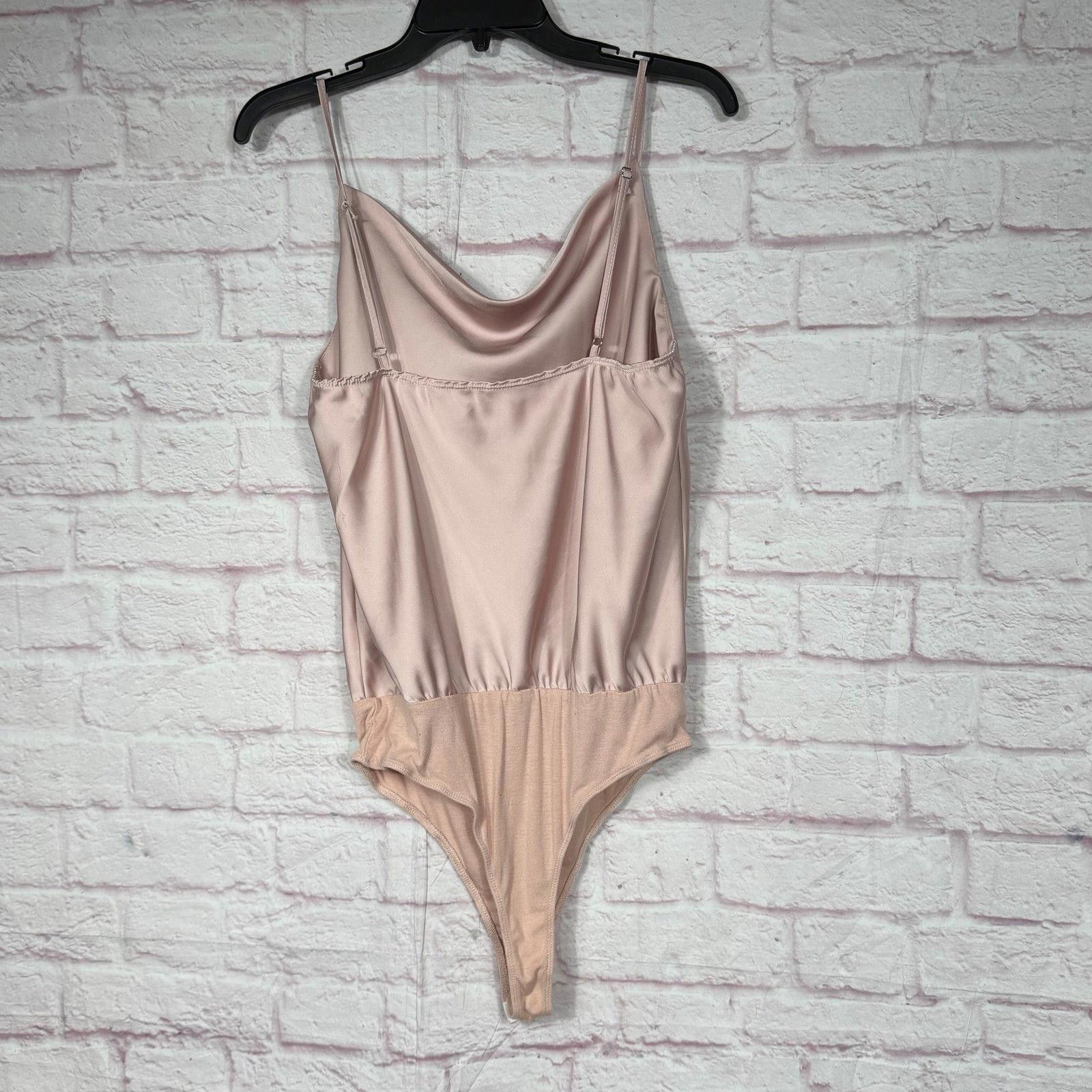 Other Light Pink Satin and Jersey Bodysuit with Cowl Neck Medium Size M / US 6-8 / IT 42-44 - 4 Thumbnail