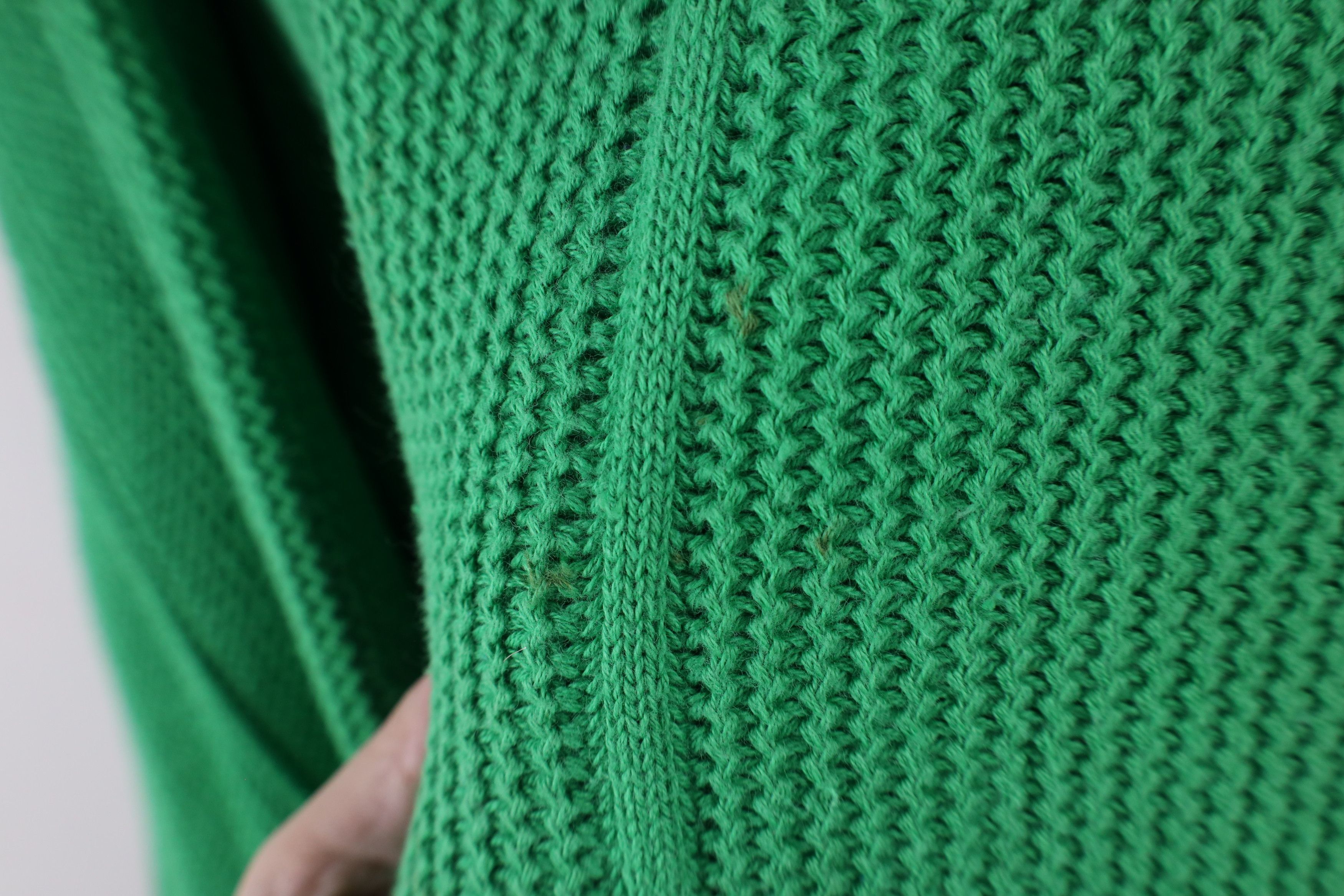 Vintage Vintage 90s Streetwear Heavyweight Cotton Knit Sweater Green Size US M / EU 48-50 / 2 - 4 Thumbnail