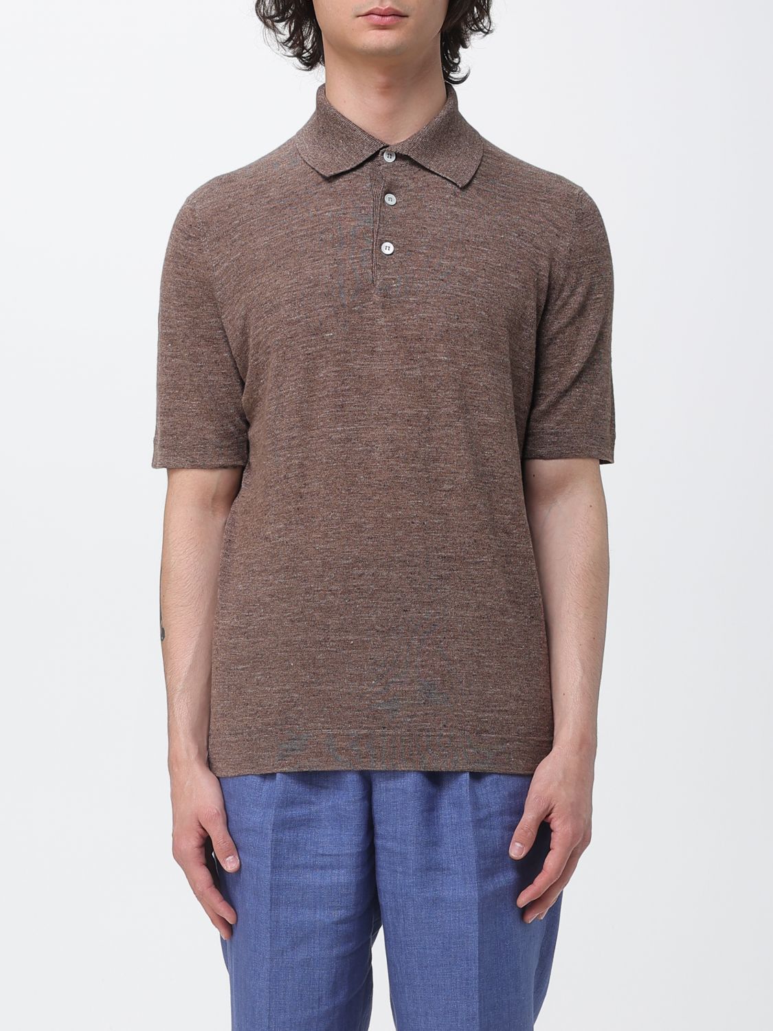 Brunello Cucinelli Brunello Cucinelli Polo Shirt Men Beige Size US XL / EU 56 / 4 - 1 Thumbnail