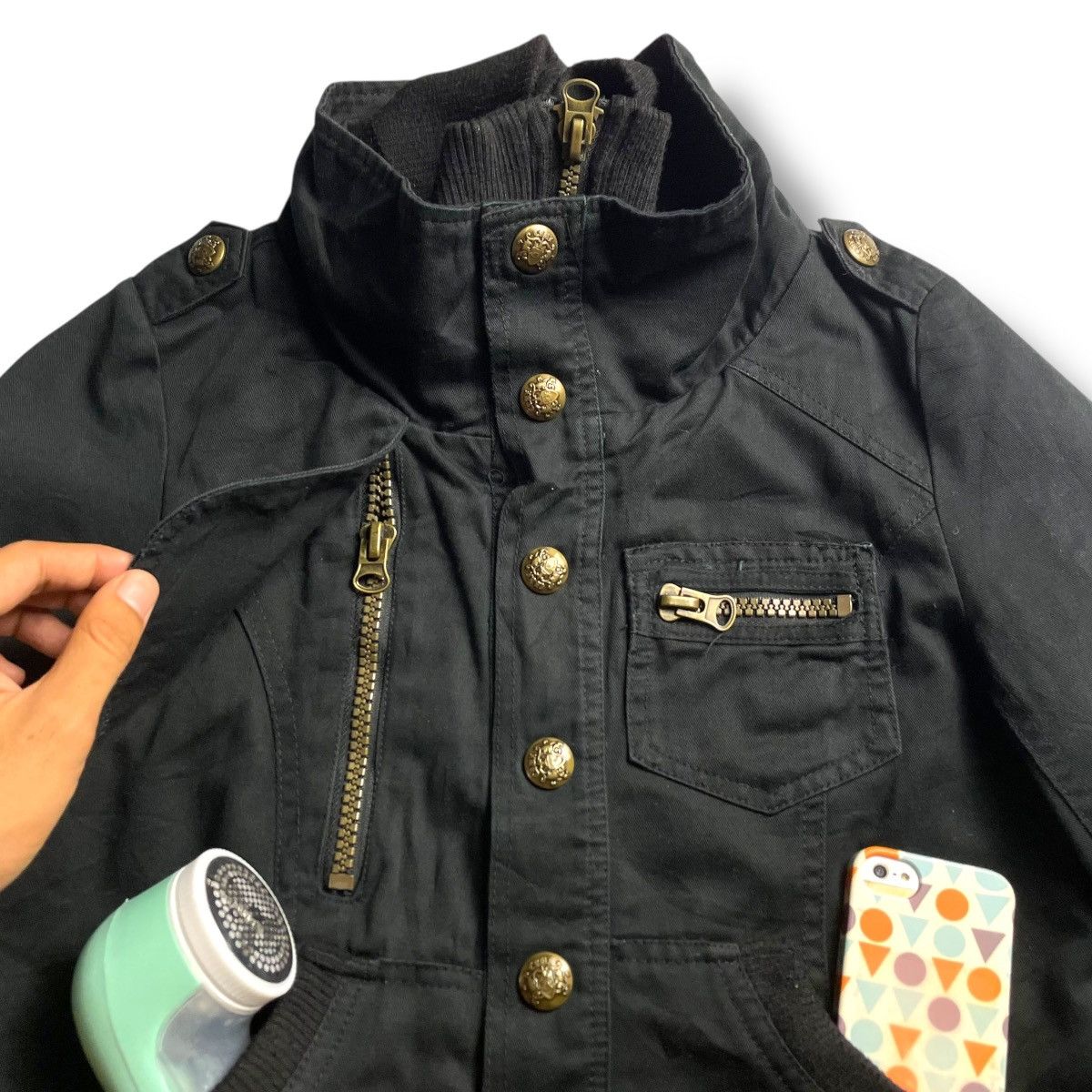 If Six Was Nine 🇯🇵 GRAZIE PUNK GOTHIC BUTTON UP FULL ZIP JACKET Size M / US 6-8 / IT 42-44 - 9 Thumbnail