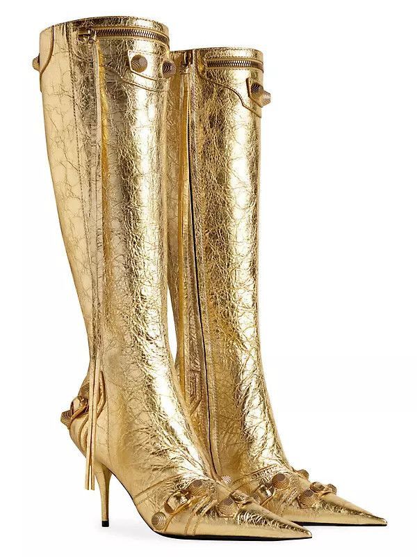 Balenciaga Cagole 90mm Boot Metallized Gold Size US 9 / IT 39 - 1 Thumbnail