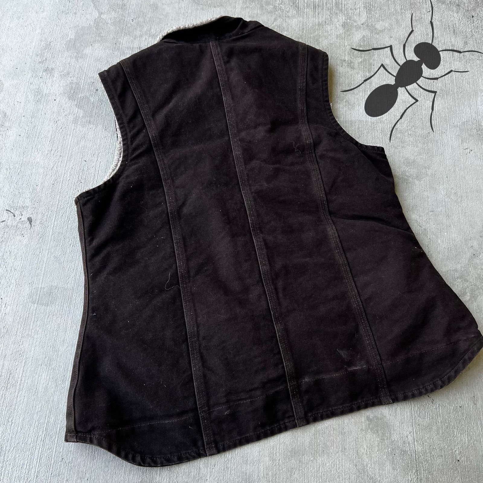 Carhartt × Vintage Carhartt WOMENS WV001 DKB brown work wear vest Size US L / EU 52-54 / 3 - 4 Thumbnail