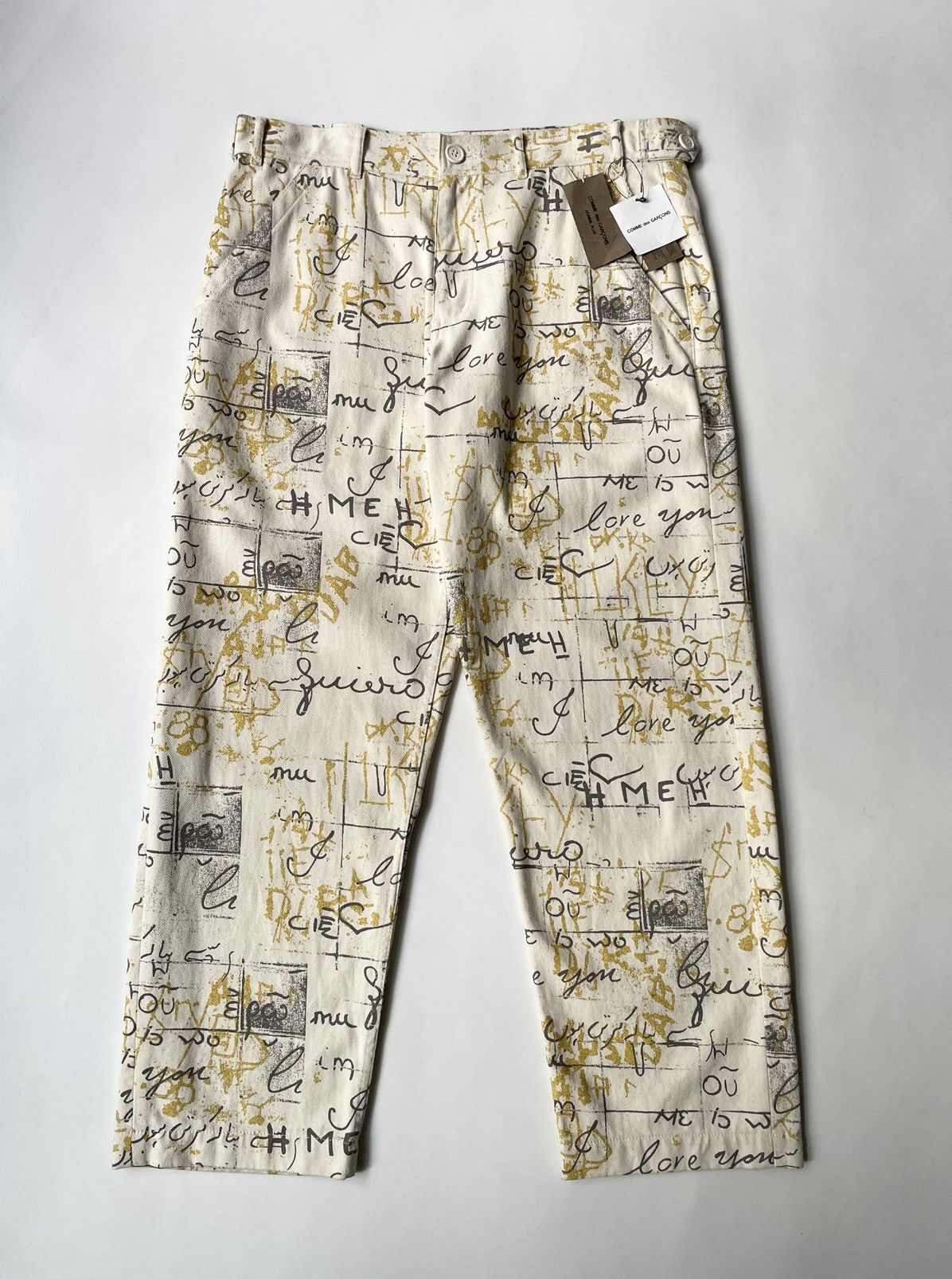 Comme des Garcons S/S 07 ‘Text Print’ Utility Trousers Size US 36 / EU 52 - 2 Thumbnail