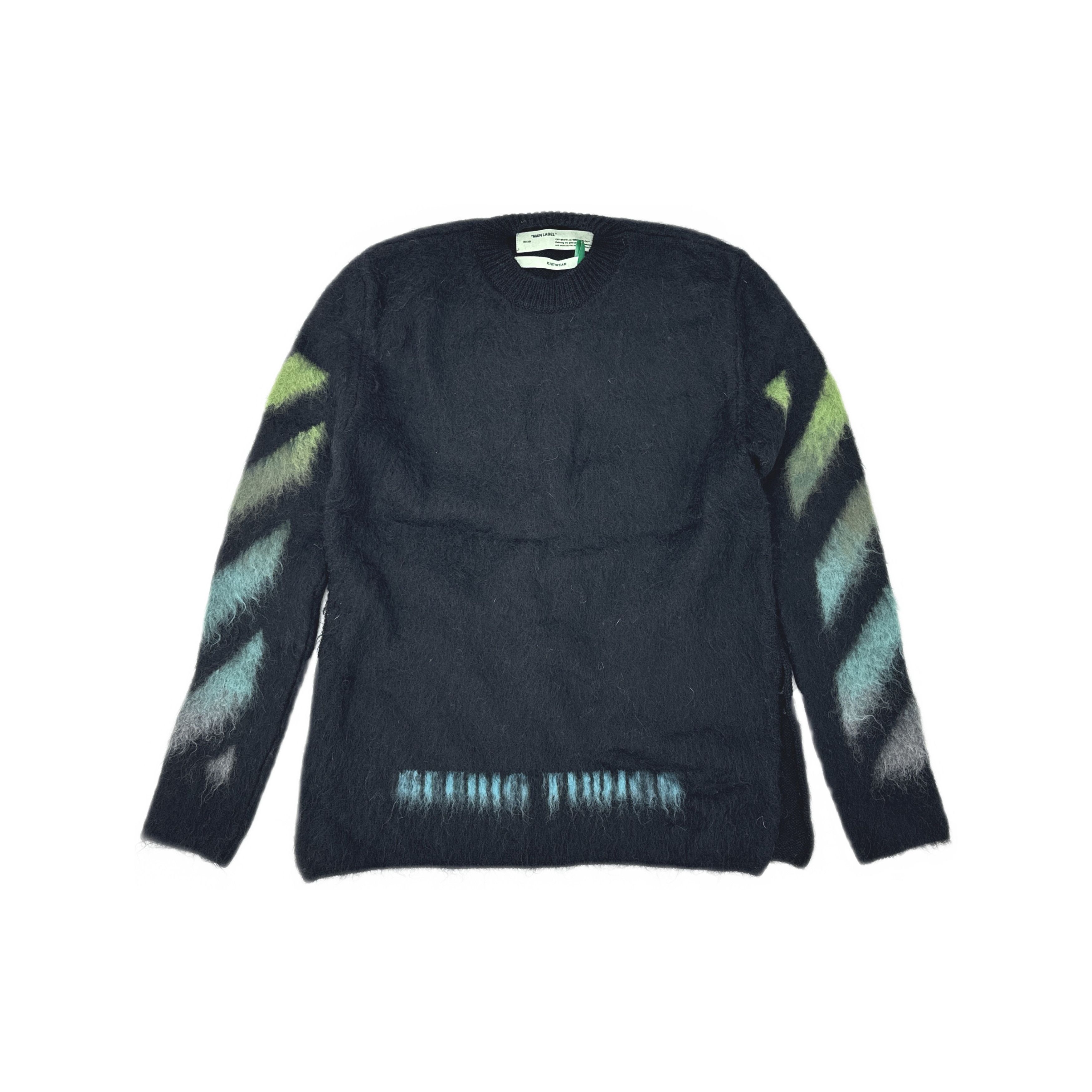 Off-White Off-White Gradient Mohair Logo Sweater Size XXS Size US XXS / EU 40 - 1 Thumbnail