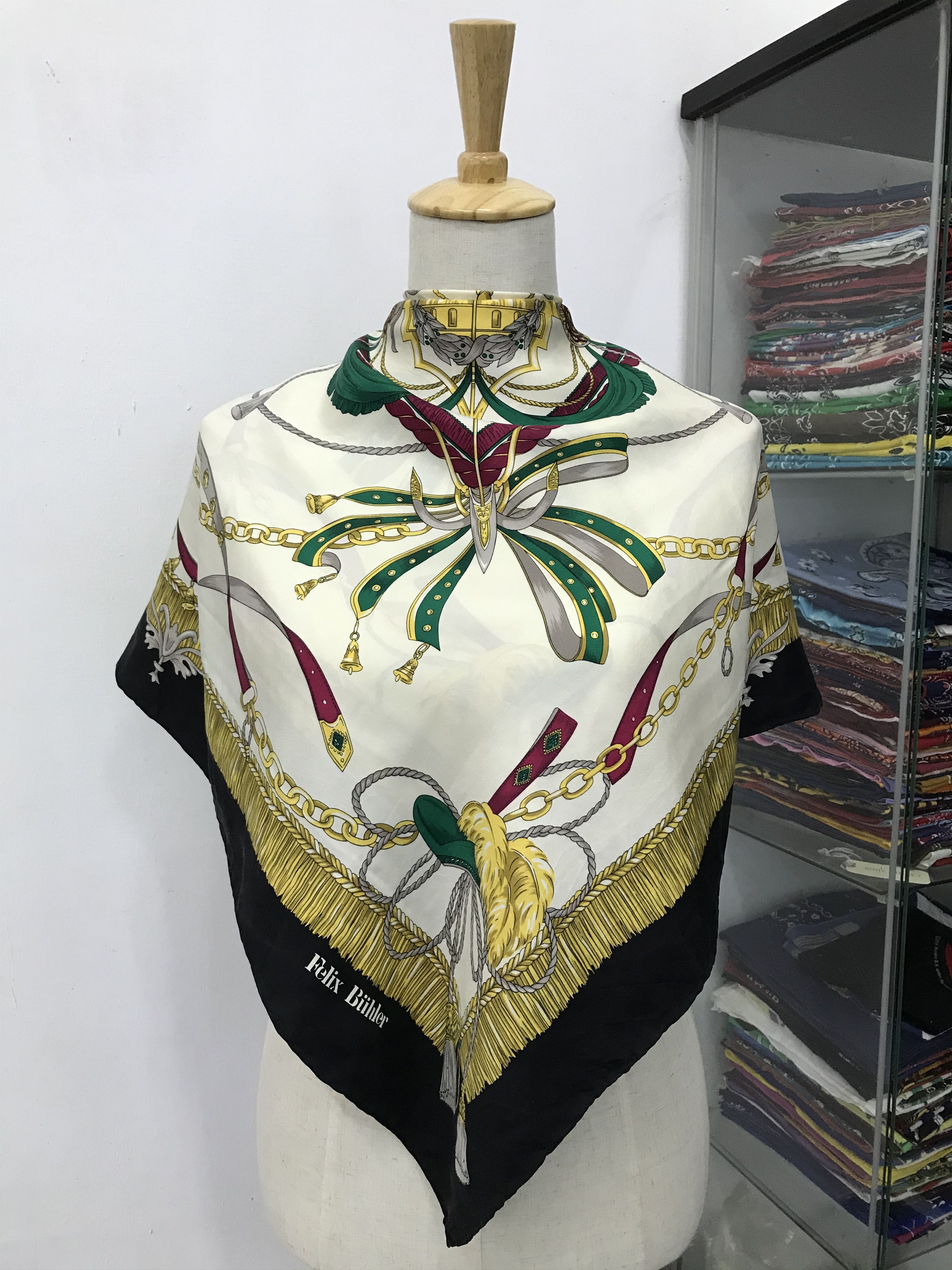 Vintage Vintage Felix Buhler Silk Scarf Size ONE SIZE - 1 Thumbnail