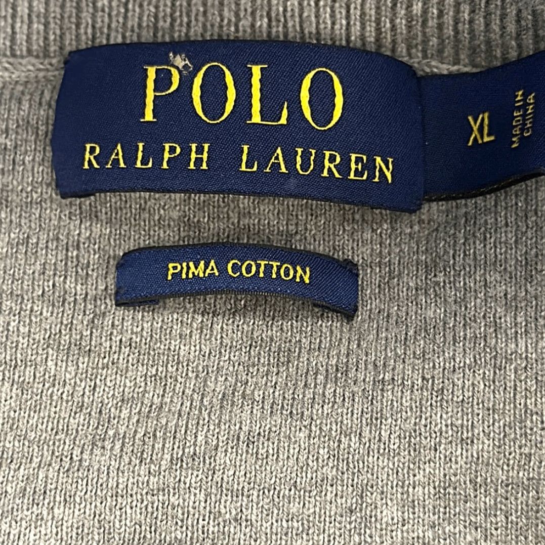 Polo Ralph Lauren Polo Ralph Lauren Vneck Sweater Mens Gray Pima Cotton XL Size US XL / EU 56 / 4 - 4 Thumbnail