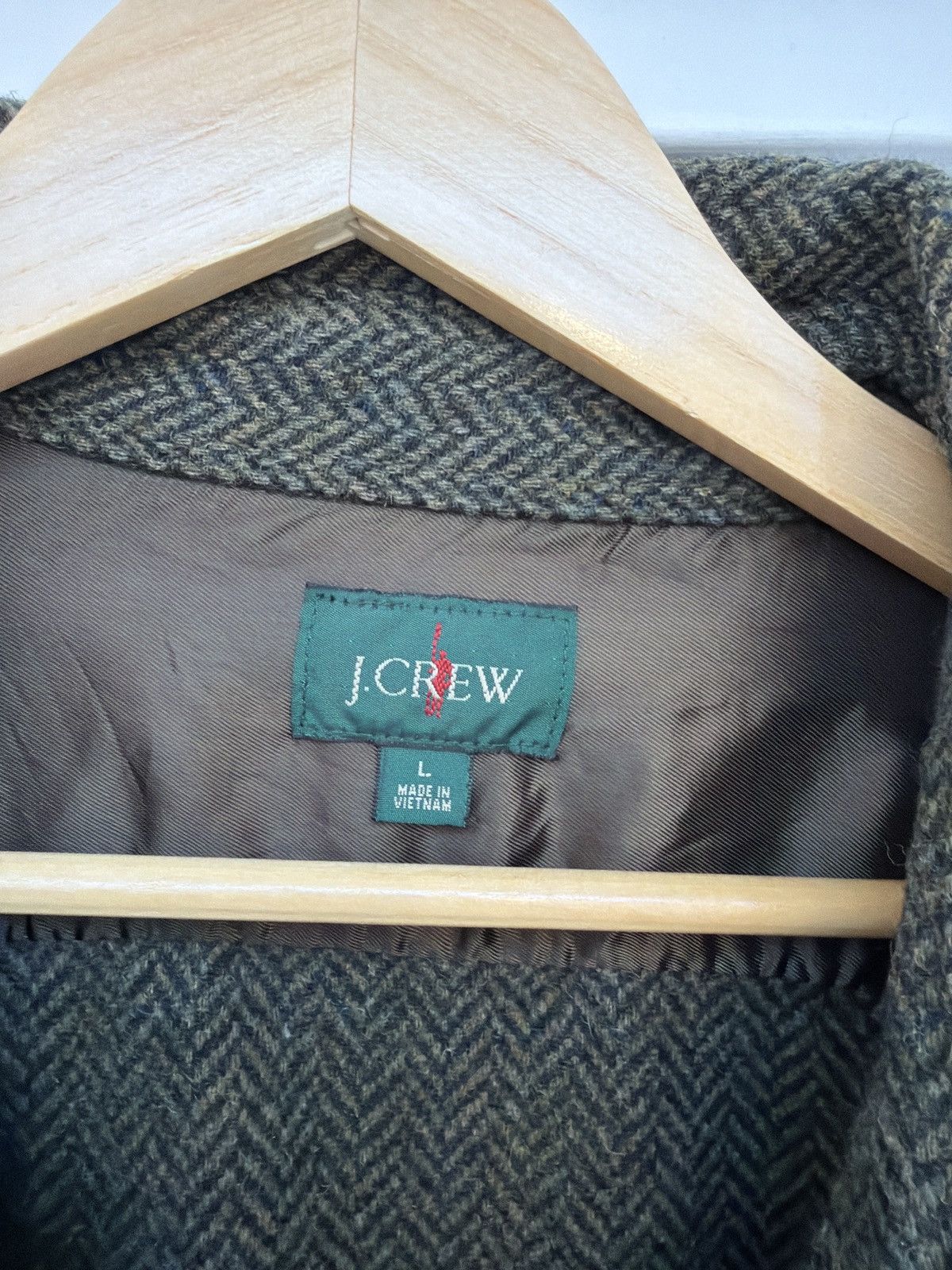 J.Crew J Crew Wool Herringbone Jacket Size US L / EU 52-54 / 3 - 3 Thumbnail