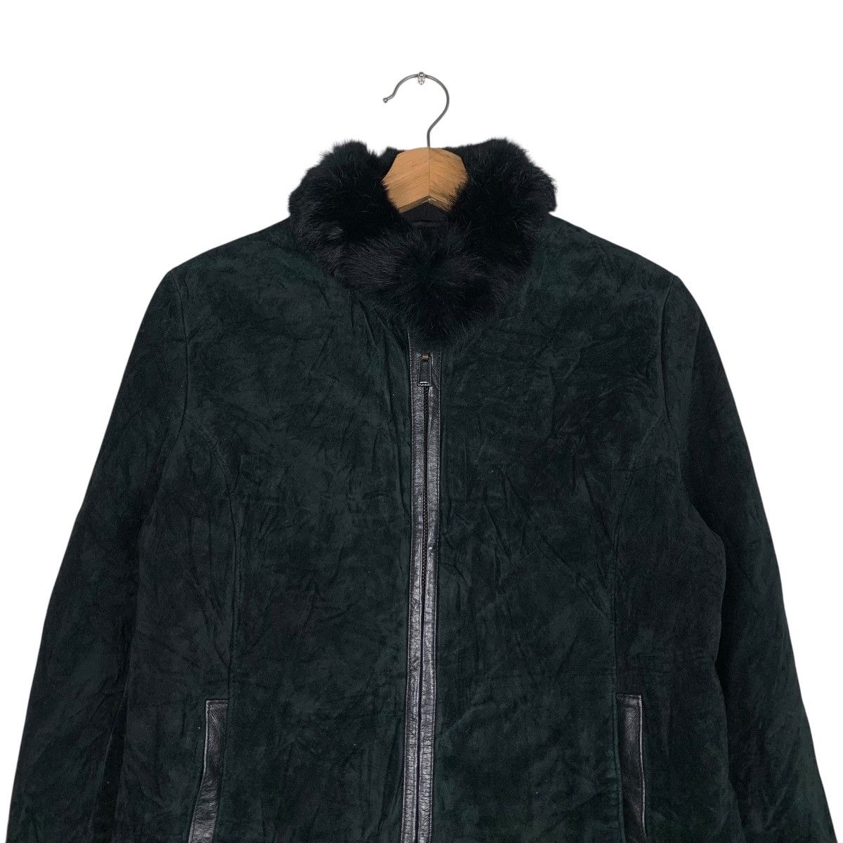 Japanese Brand MOSAIQUE Rabbit Fur Pigskin Jacket #1510-C68 Size M / US 6-8 / IT 42-44 - 2 Thumbnail