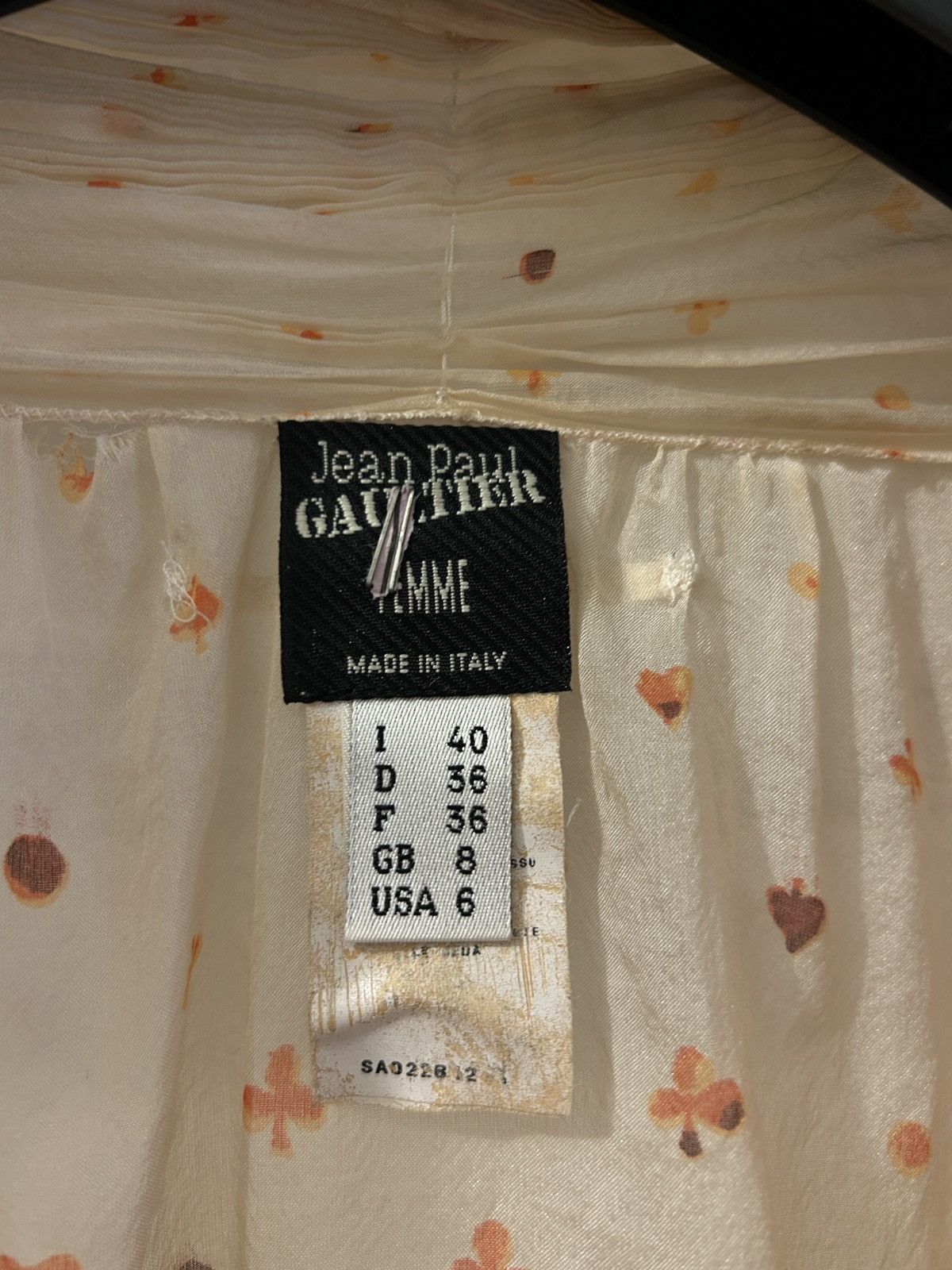Jean Paul Gaultier Vintage pleated silk blouse with printed pattern Size M / US 6-8 / IT 42-44 - 8 Thumbnail