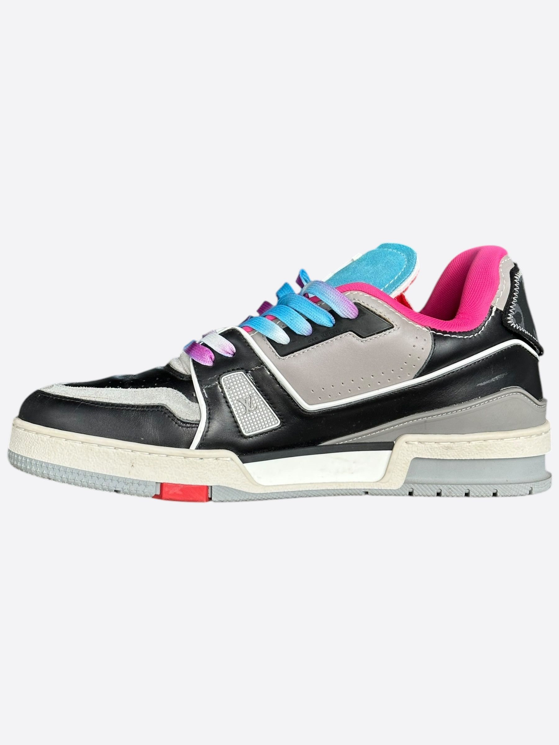 Louis Vuitton Louis Vuitton Black Multicolor Upcycle Trainers Size US 9.5 / EU 42-43 - 6 Thumbnail