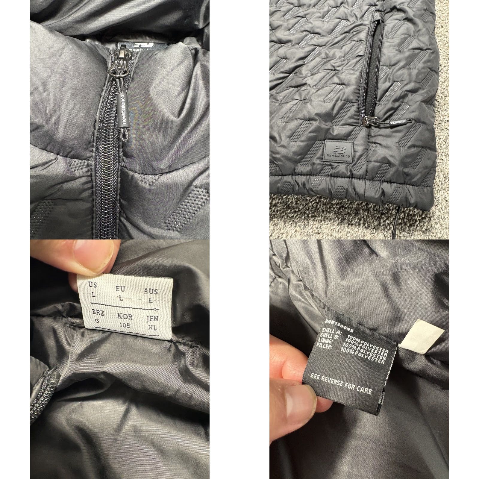 New Balance VINTAGE? (No) New Balance Puffer Vest Mens L Jacket Black Zip Up Ribbed Shirt? Size US L / EU 52-54 / 3 - 8 Thumbnail