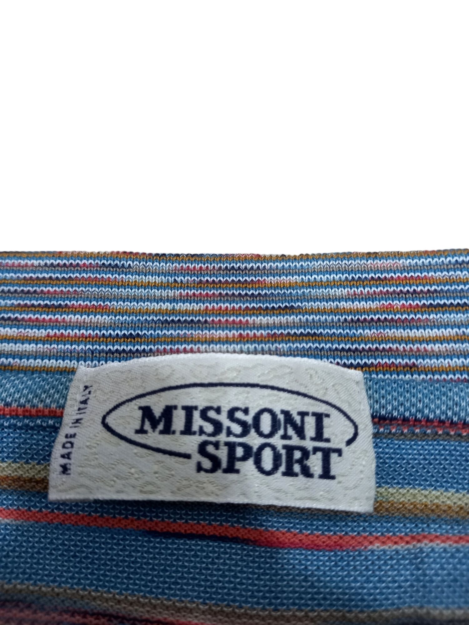 Missoni Rare! Missoni Made In Italy Jacquard Stripe Polo Size US L / EU 52-54 / 3 - 5 Thumbnail
