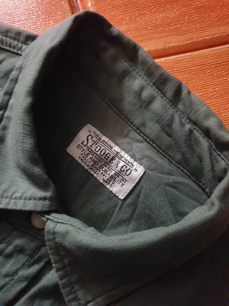 Japanese Brand 💥Stooge & Co Union Made green colour Western shirt Size US S / EU 44-46 / 1 - 2 Thumbnail