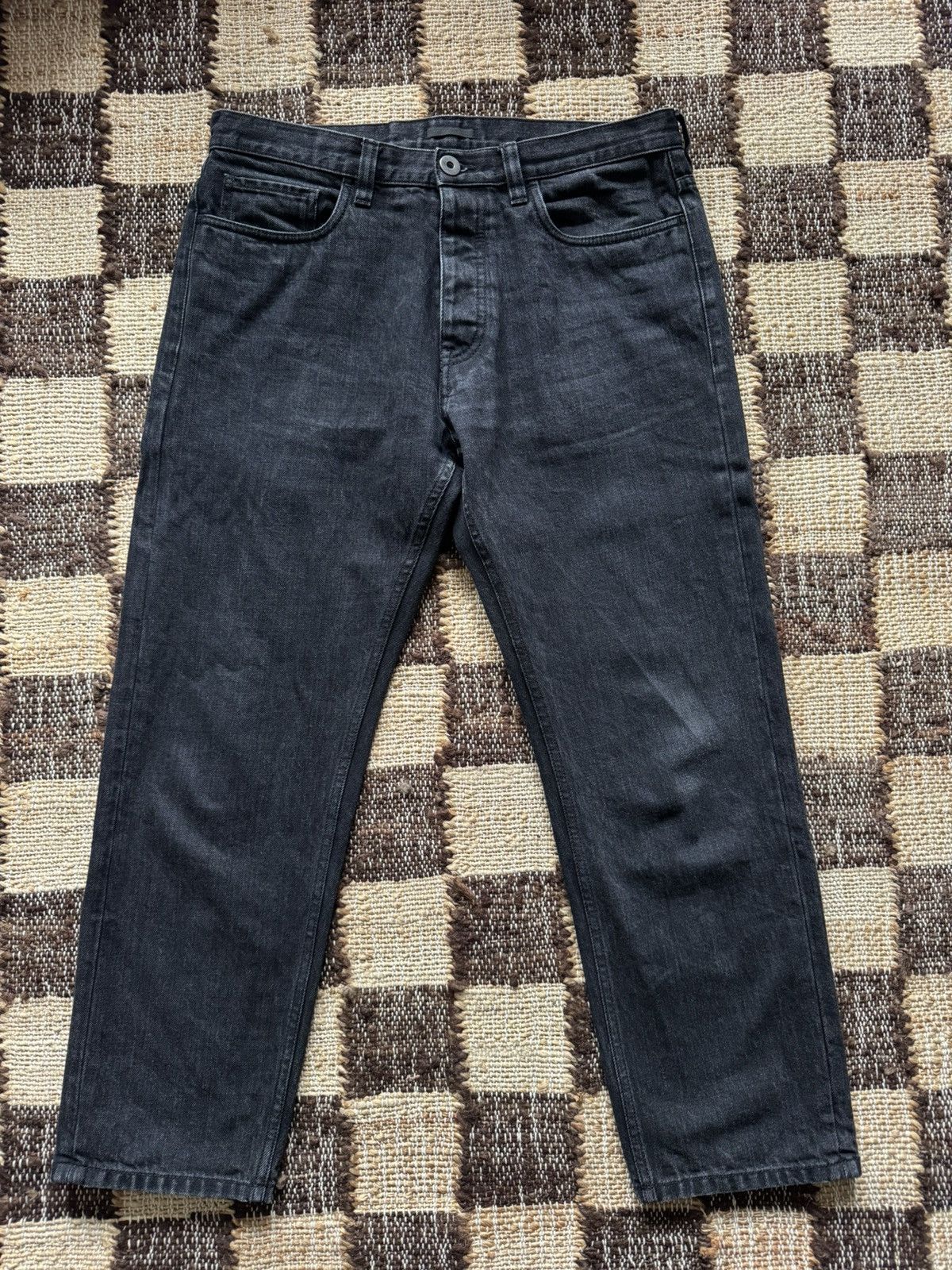 Prada Black Triangle Logo Denim Size US 32 / EU 48 - 1 Thumbnail