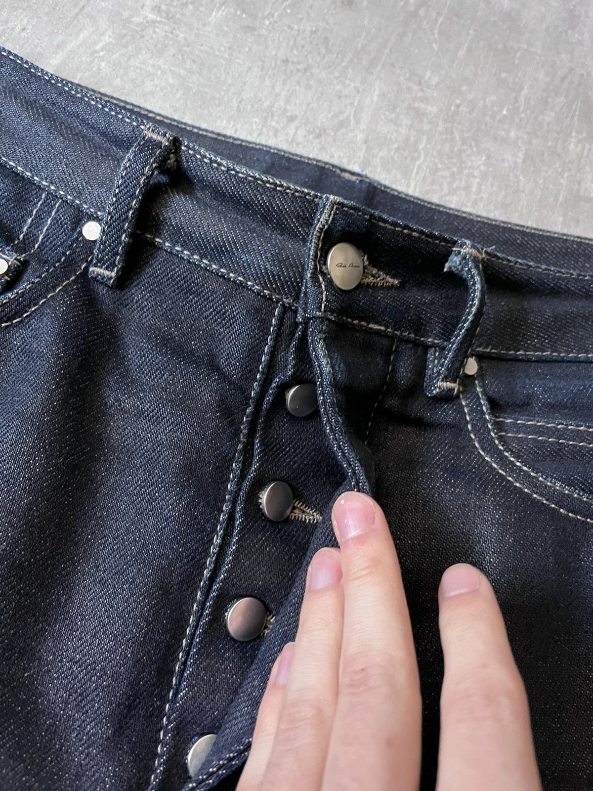 Rick Owens Rick Owens F/W 18 Sisyphus selvedge denim jeans navy Size US 31 - 6 Thumbnail