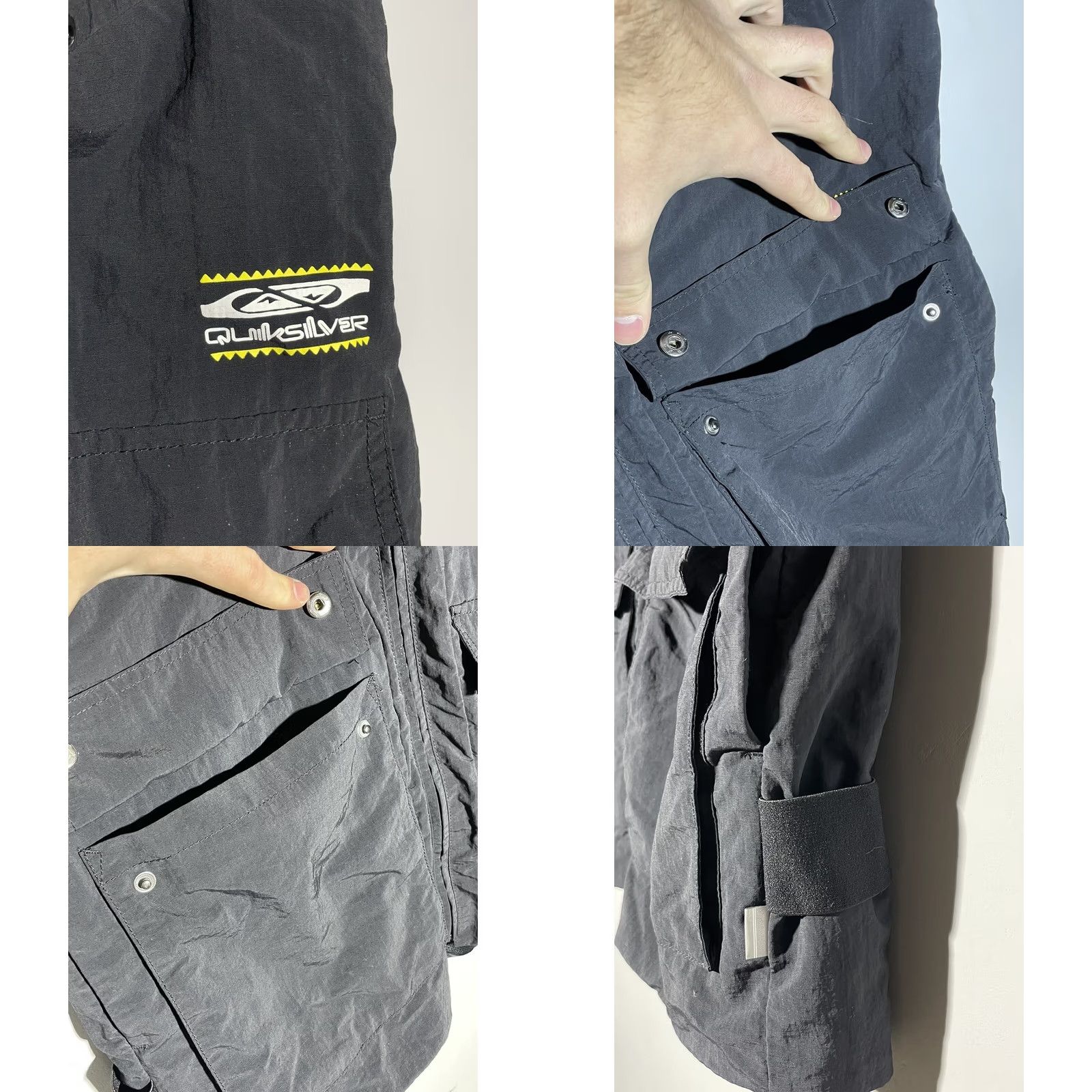 Quiksilver Quiksilver Nylon Y2k Streetwear Style Multi Pocket Sleeveless Jacket XL Black Casual Surf Streetwear Mens Jacket Size US XL / EU 56 / 4 - 8 Thumbnail