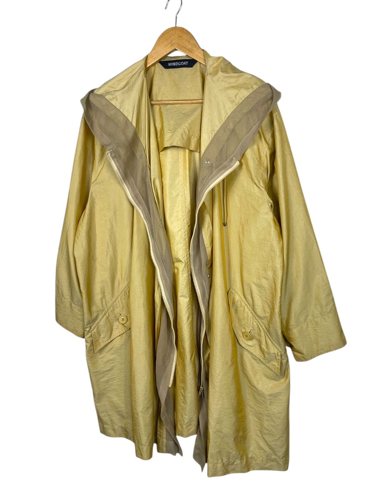 Issey Miyake × Vintage 💥70s WINDCOAT BY ISSEY MIYAKE NYLON HOODIE LONG JACKET Size US M / EU 48-50 / 2 - 3 Thumbnail