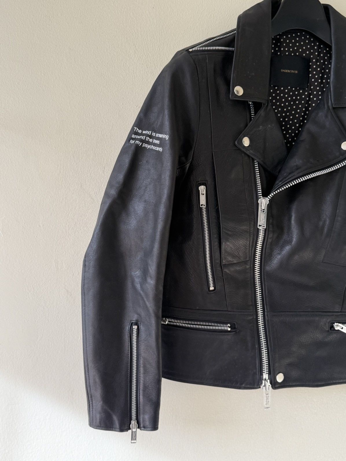Undercover Undercover 14ss Psychocandy Black Leather Biker Jacket Size US S / EU 44-46 / 1 - 4 Thumbnail