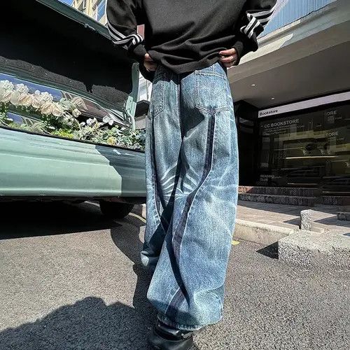Japanese Brand × Vintage Streetwear y2k washed wide-leg jeans Size US 30 / EU 46 - 2 Thumbnail