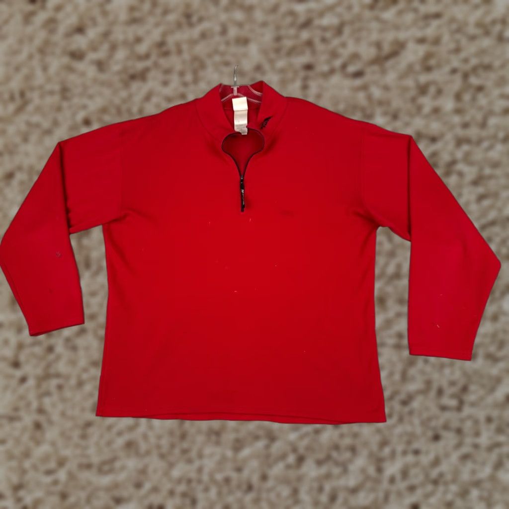 The North Face The North Face Sweater Men L Red 1/4 Zip Mock Neck Polyester Long Sleeve Regular Size US L / EU 52-54 / 3 - 1 Thumbnail
