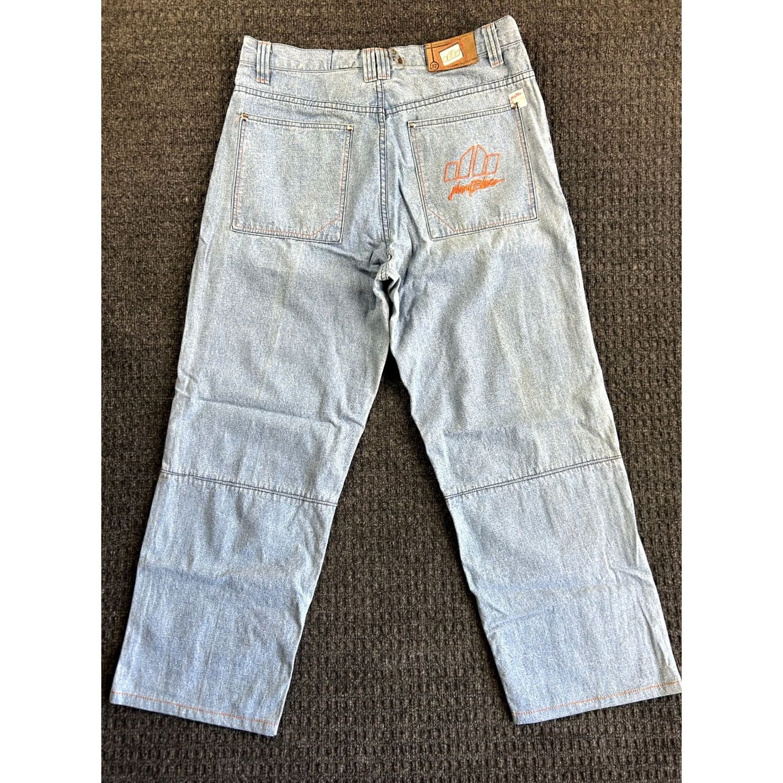 Denime VINTAGE Johnny Blaze Jeans 36 Paint Streaks Baggy Loose Hip Hop Denim Mens Size US 36 / EU 52 - 2 Thumbnail