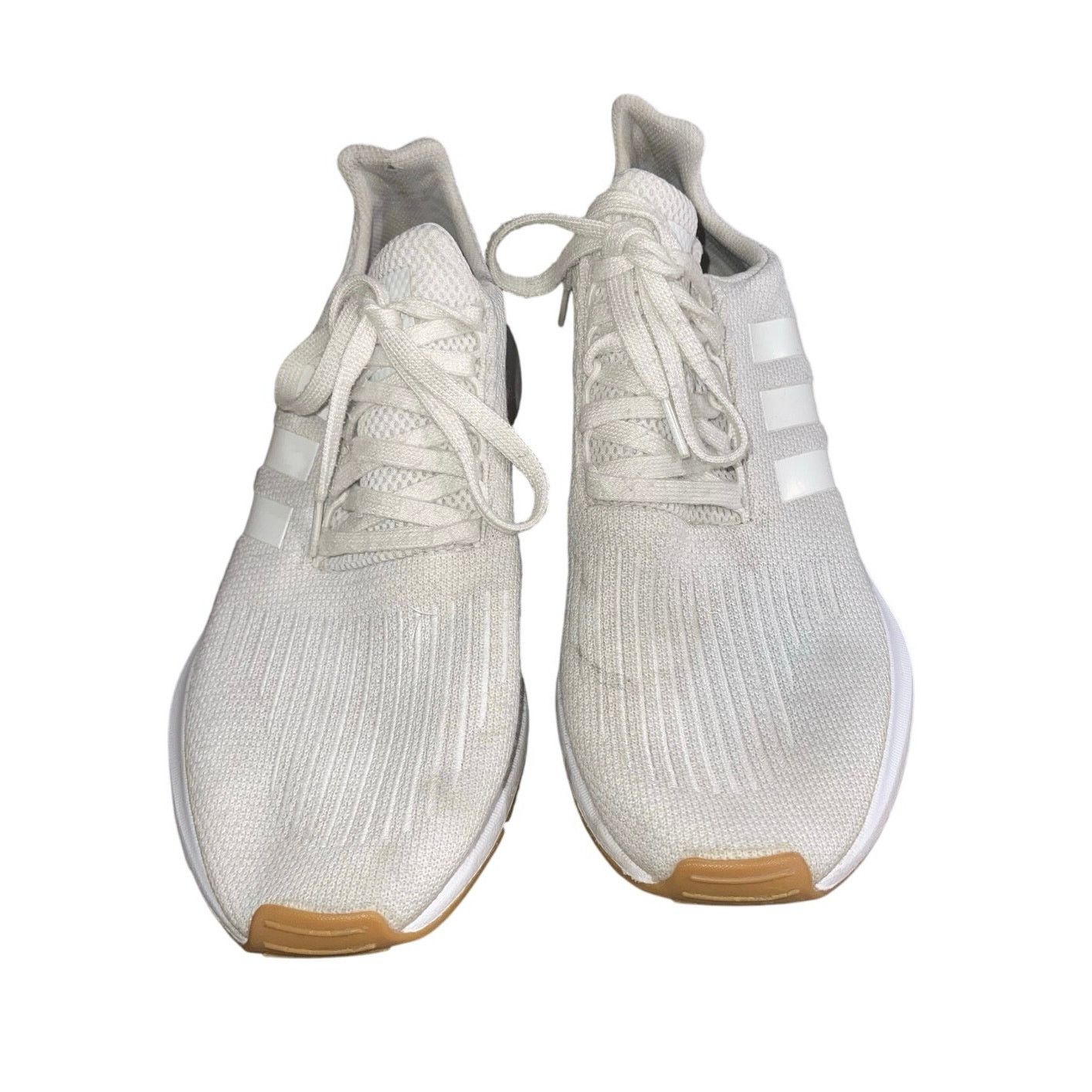 Adidas Swift Run 1.0 White Fleece Knit Running Sneakers Athletic Size US 12 / EU 45 - 2 Thumbnail