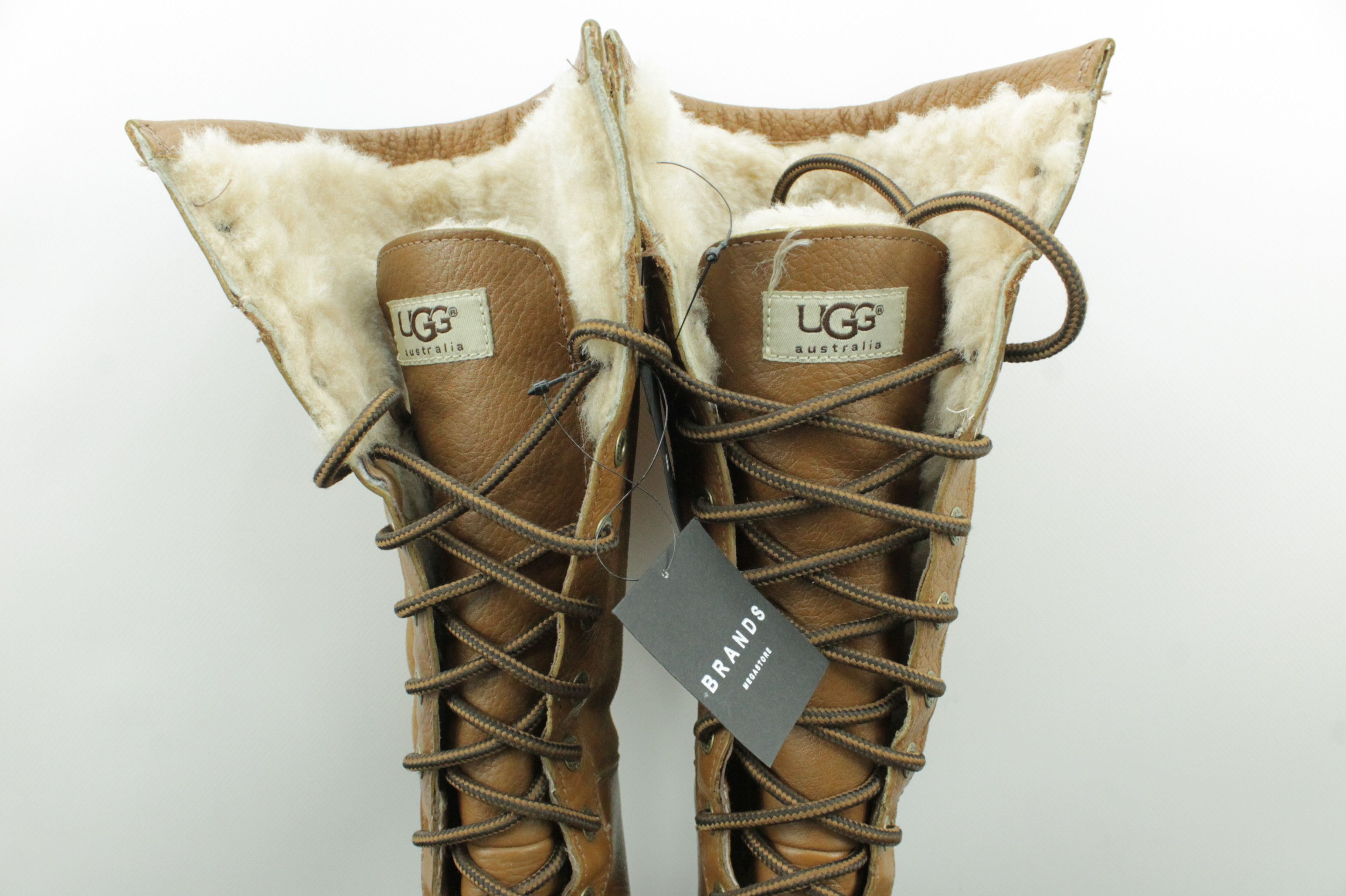 Ugg UGG Adirondack Tall III Chestnut Leather Fur Boots 5498 Size US 5 / IT 35 - 3 Thumbnail