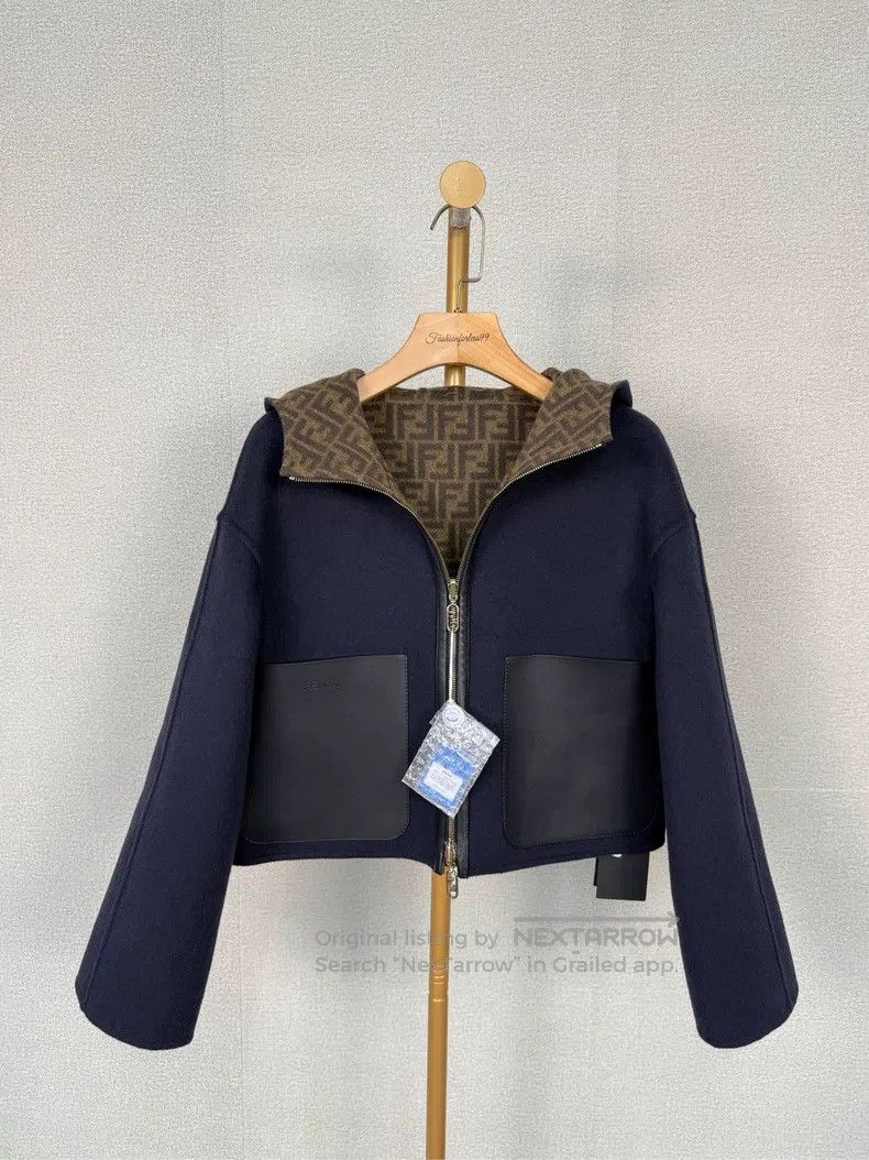 Fendi Fendi Reversible wool hooded coat Size 4XL / US 24-26 - 1 Thumbnail