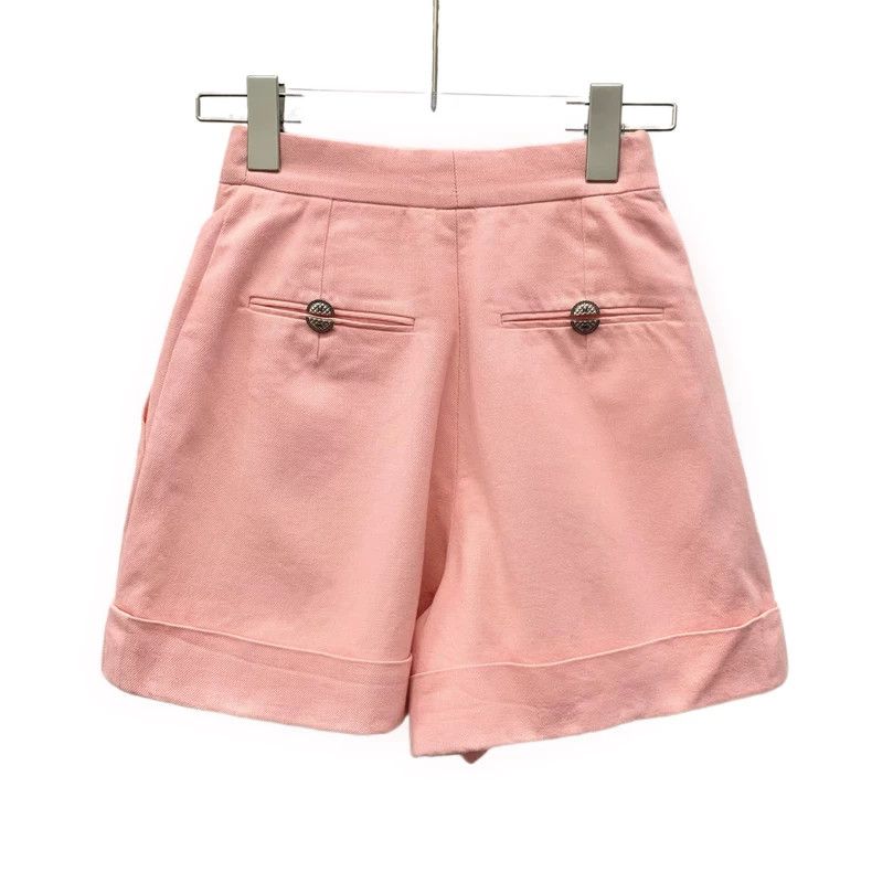 Chanel Chanel Cuba Series Pink Cotton Casual Shorts 2506-Nextarrow Size 24" / US 00 / IT 34 - 2 Thumbnail