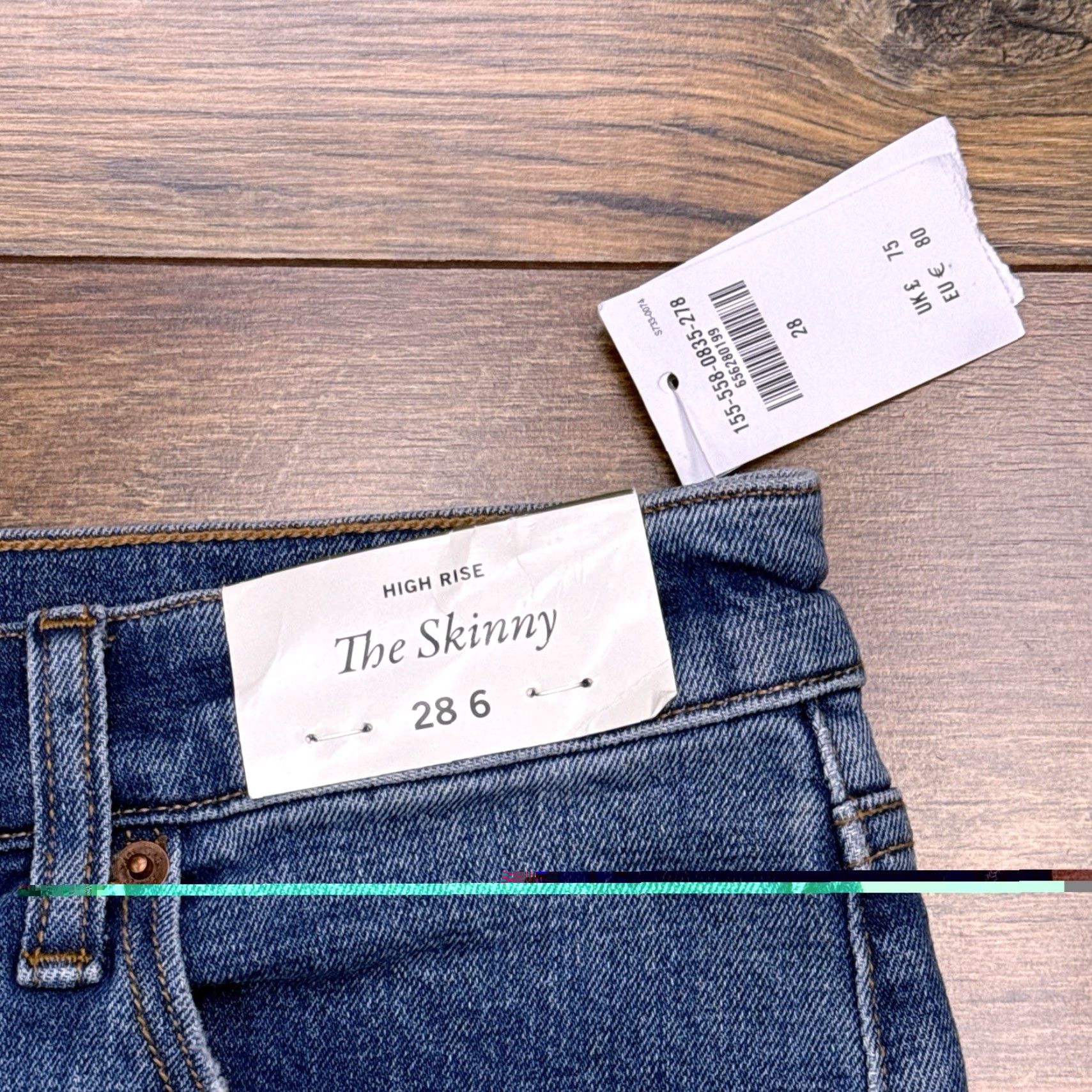 Abercrombie & Fitch Abercrombie & Fitch Jeans Womens 28 Skinny High Rise 5-Pocket Denim Blue Slim Stretch NWT 90s City Vintage No Size 28" / US 6 / IT 42 - 4 Thumbnail
