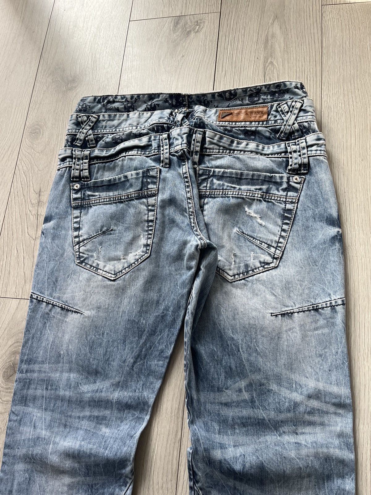 Japanese Brand cyber y2k denim distressed skate streetwear wideleg archive Size US 34 / EU 50 - 12 Thumbnail