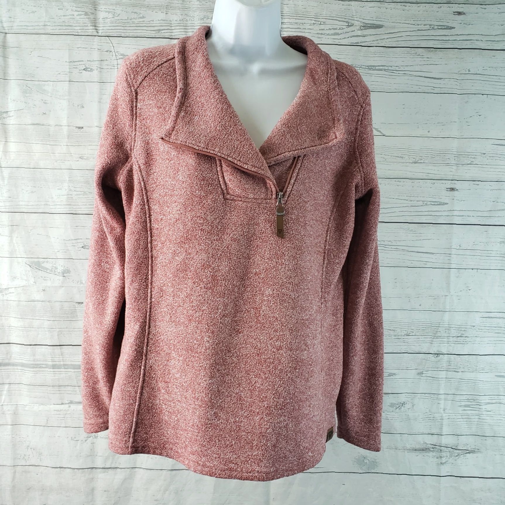 LIV Outdoor LIV Outdoor Womens Pullover Long Sleeve Pink Size Large 1/4 Zip Casual Activewear Shirt Size L / US 10 / IT 46 - 2 Thumbnail