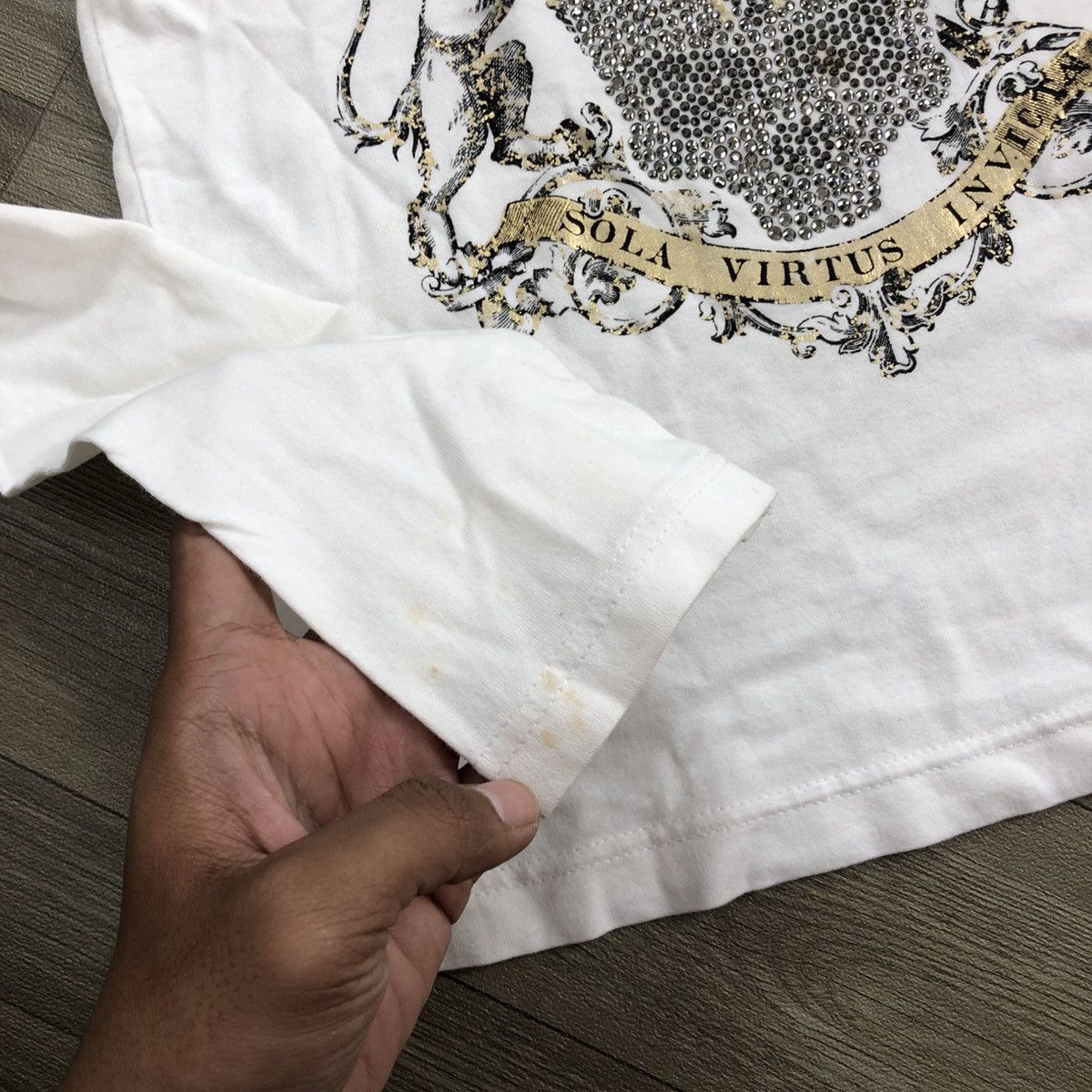 If Six Was Nine × Japanese Brand × Le Grande Bleu (L.G.B.) 2000s Lagust Skulls Cross Poem Goa LGB Studded Longsleeve Size US M / EU 48-50 / 2 - 14 Thumbnail