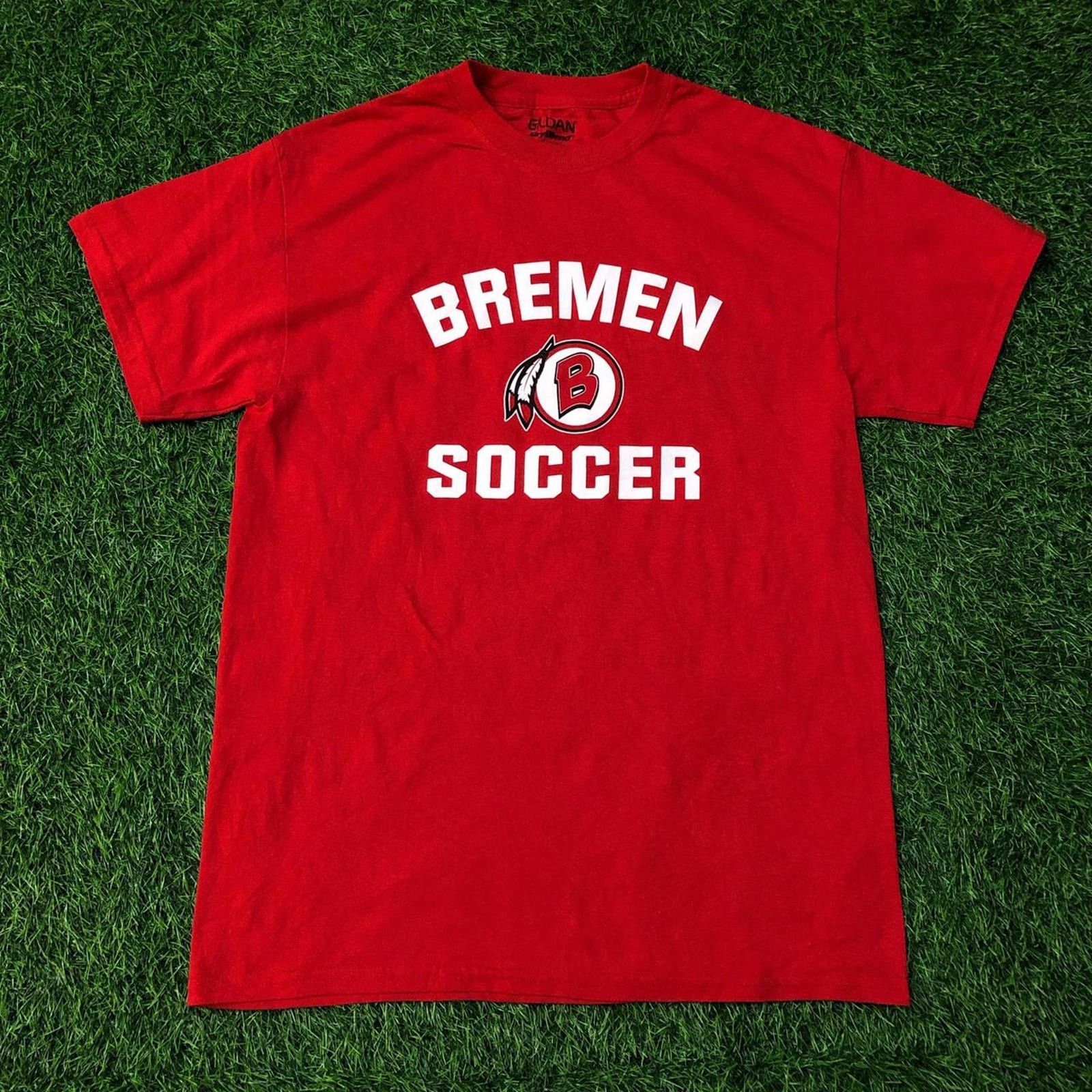 Gildan Men’s Red Bremen Soccer Graphic Tee Size US M / EU 48-50 / 2 - 1 Thumbnail