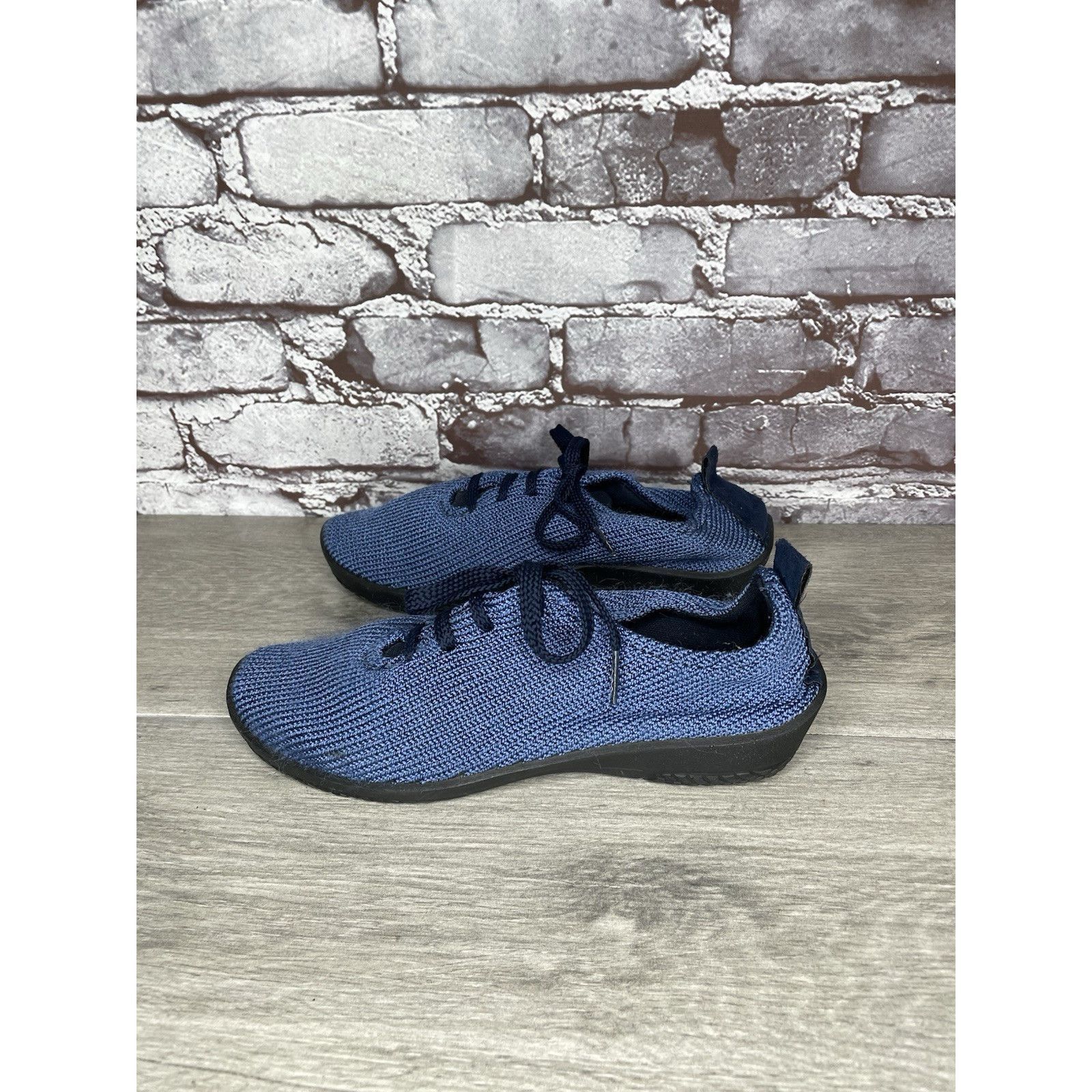 Other Arcopedico LS Blue Knit Fabric Lace Up Comfort Shoes Women’s Size US 7 / IT 37 - 2 Thumbnail